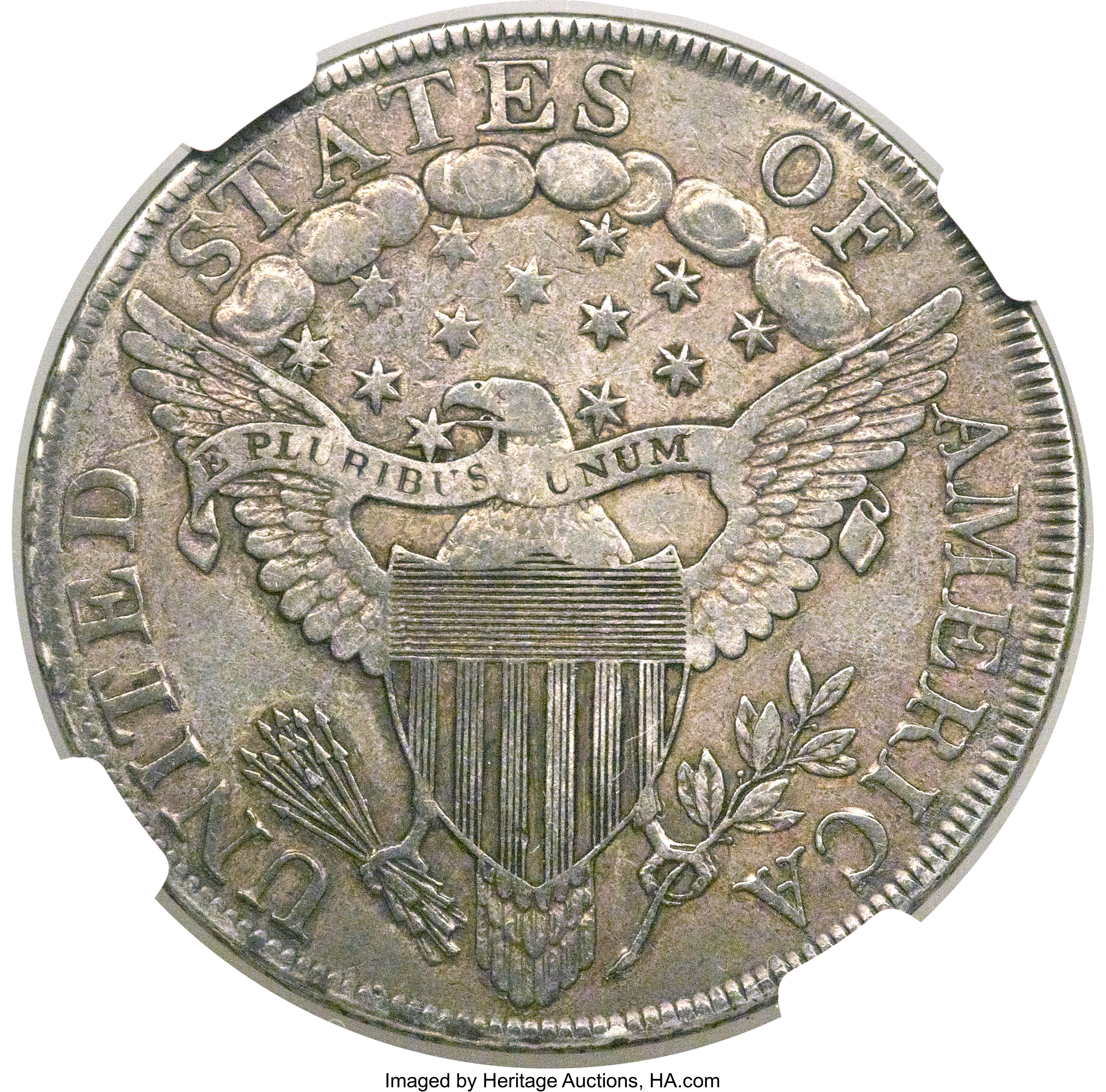 1798 $1  Large Eagle, Pointed 9, Close Date, B-29, BB-119 XF40 thumbnail 16