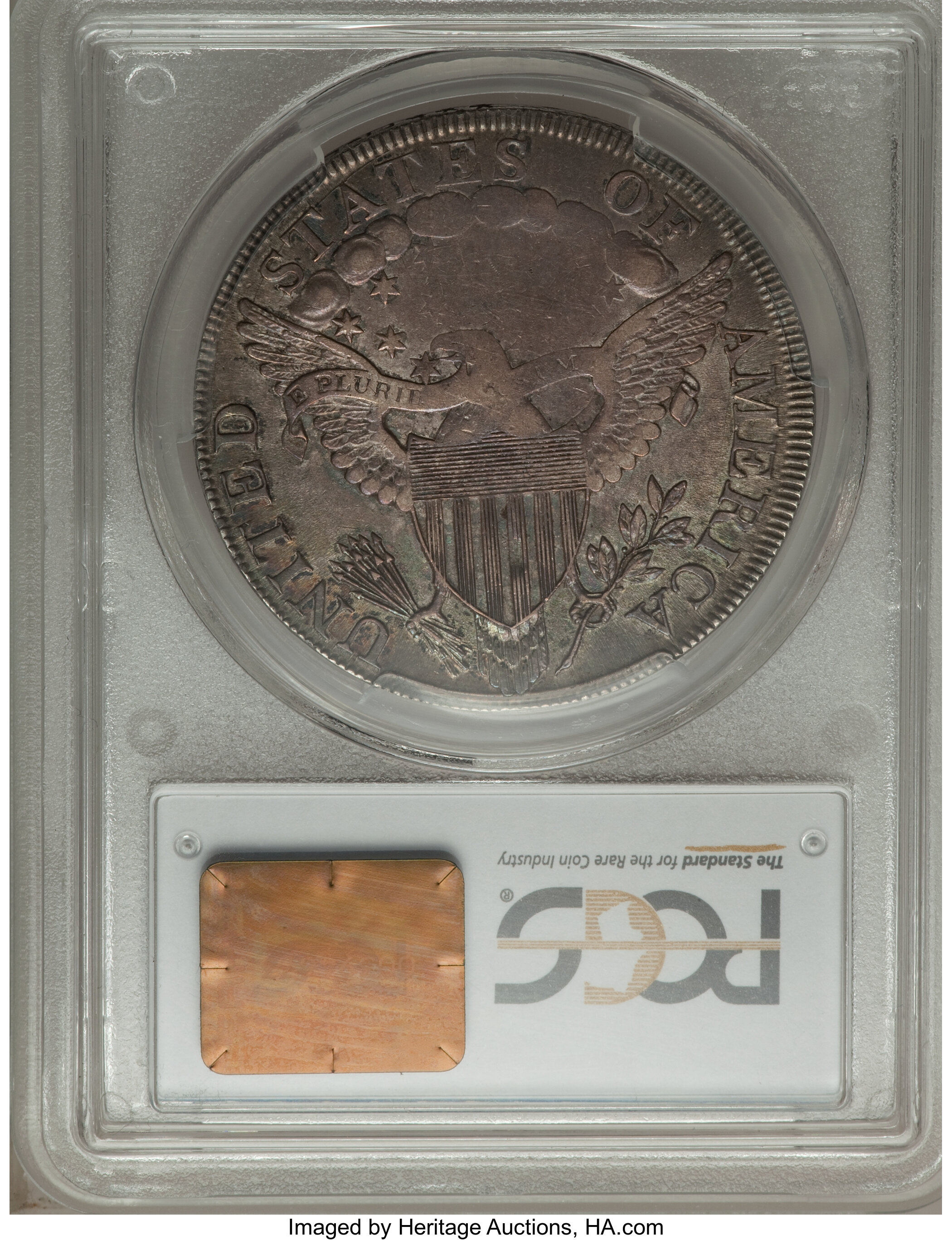 1798 $1  Large Eagle, Pointed 9, Wide Date, B-12, BB-120 MS62 CAC thumbnail 19