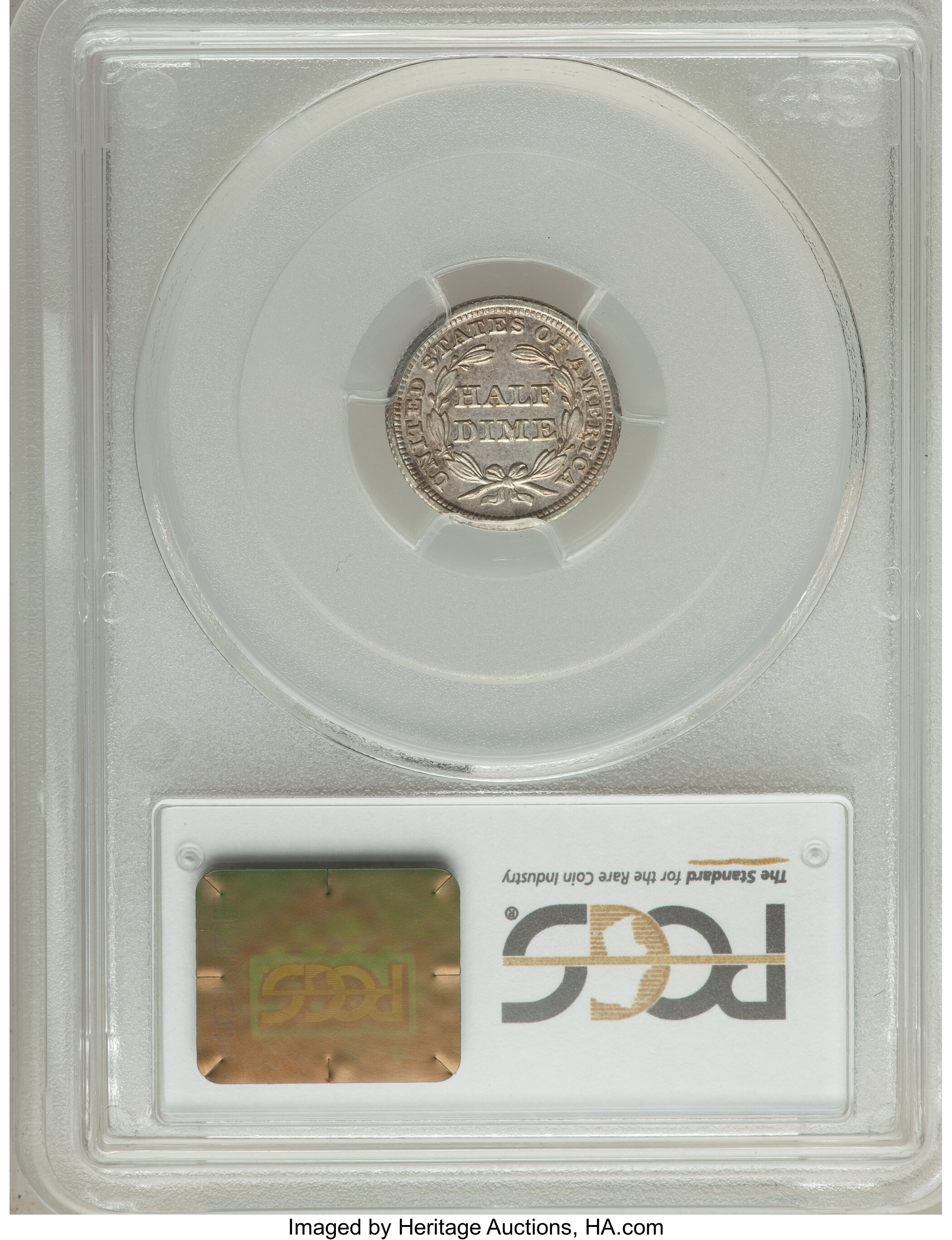 1845 H10c Repunched Date, FS-302 AU55 CAC thumbnail 4