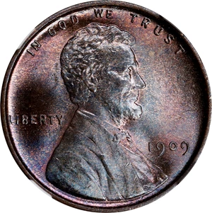 image for: 1909 Lincoln Cent. MS-66 BN (NGC).