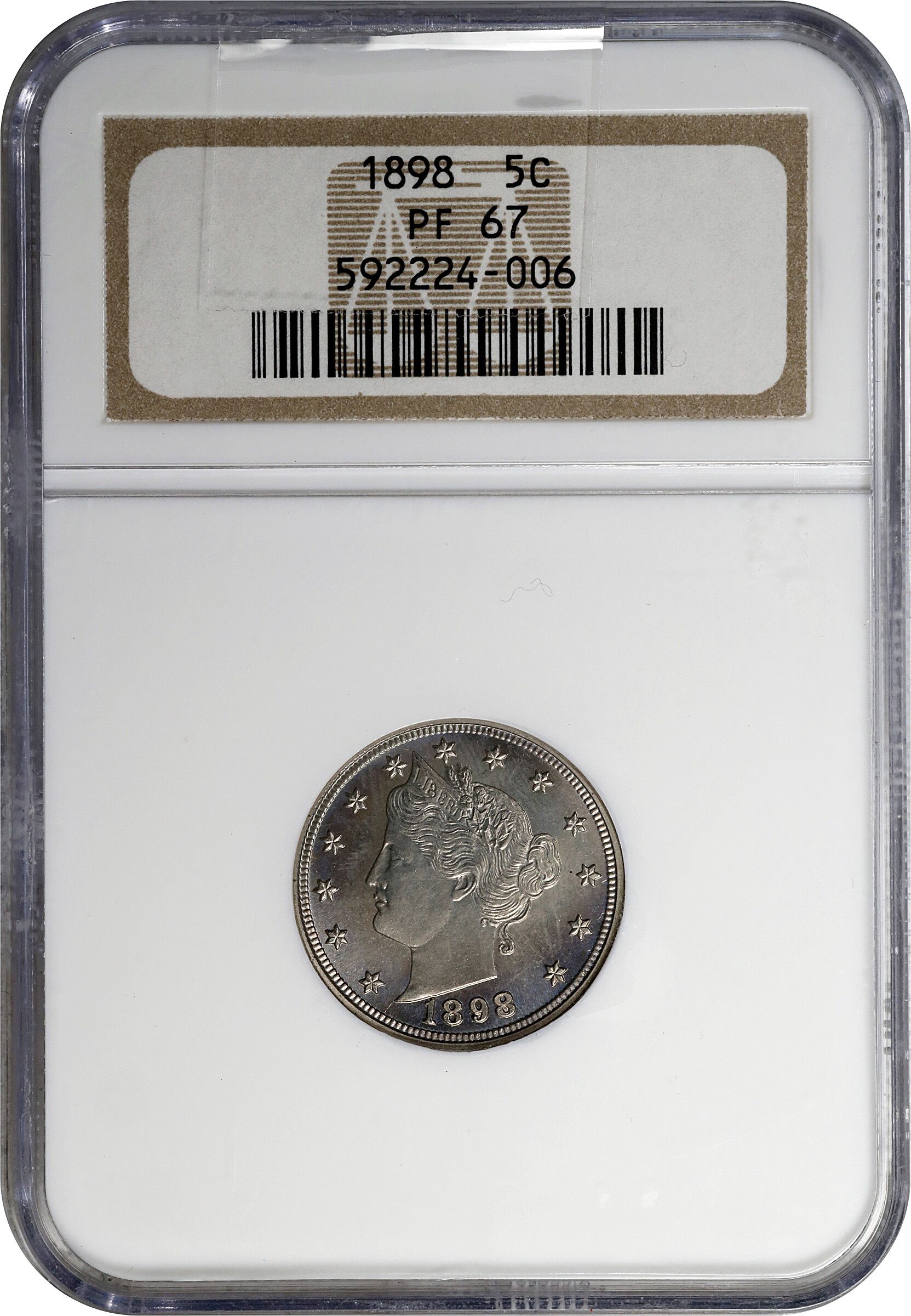 1898 5c PR67 thumbnail 3