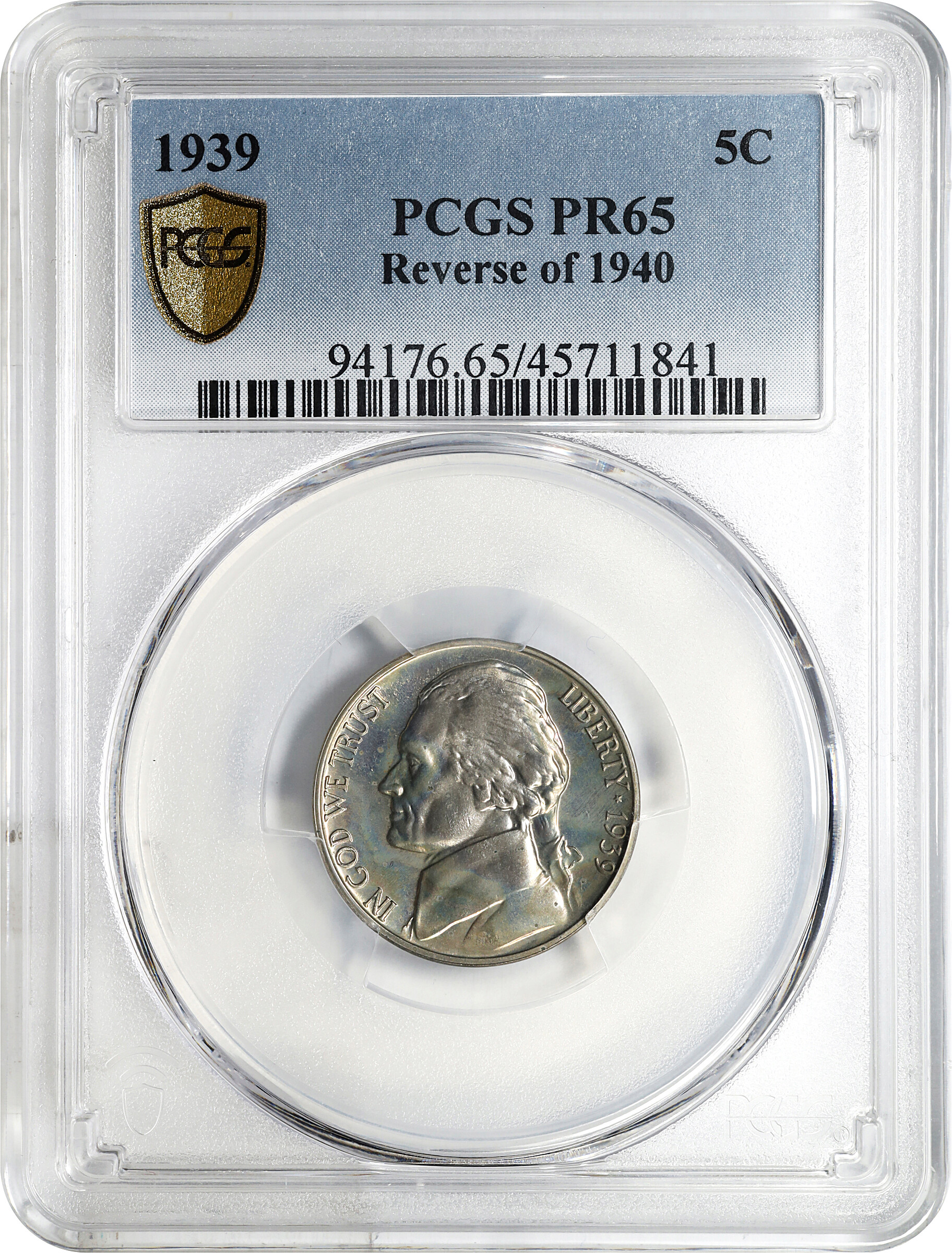1939 5c Reverse of 1940 PR65 thumbnail 4