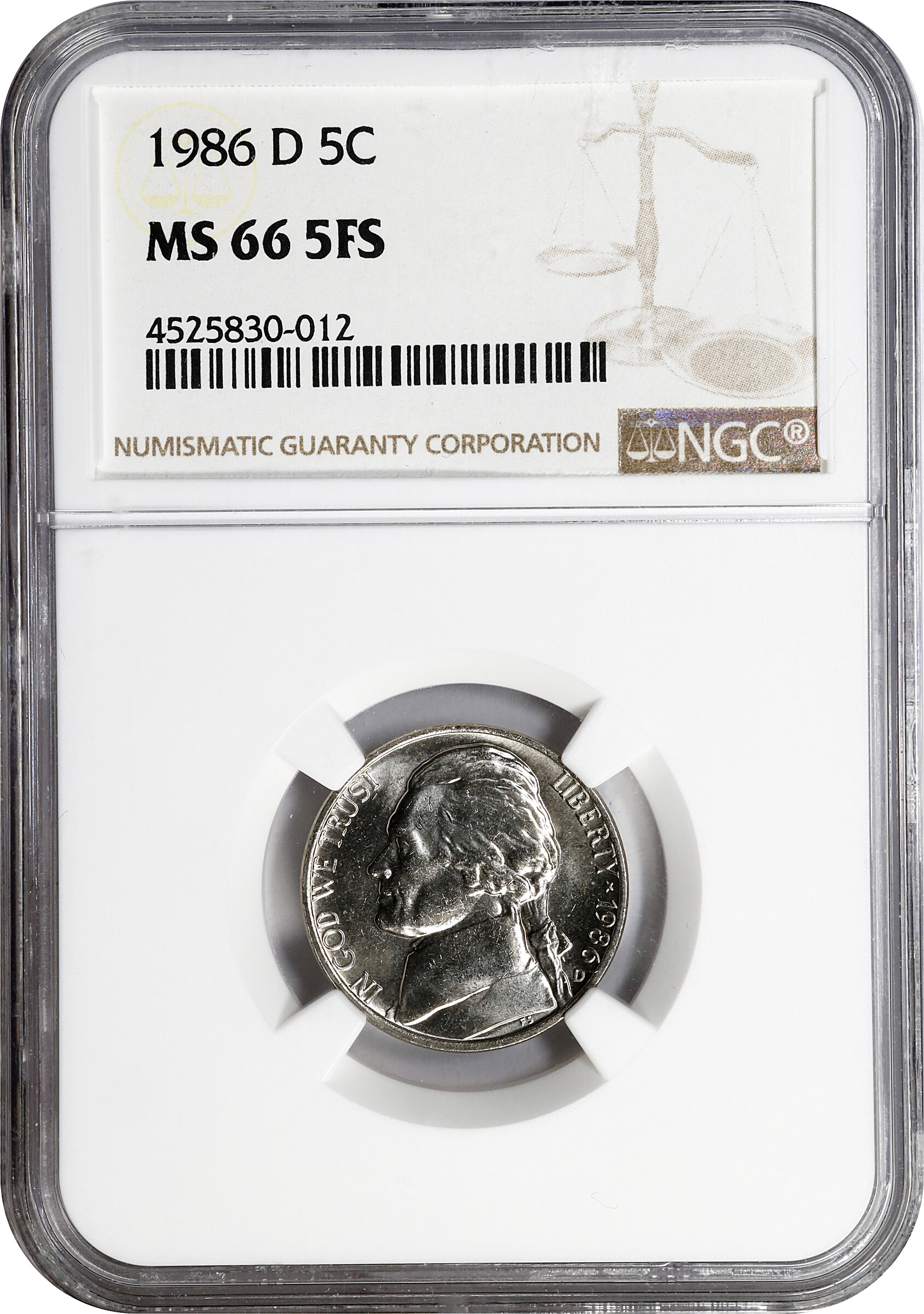 1986-D 5c AU58 thumbnail 9