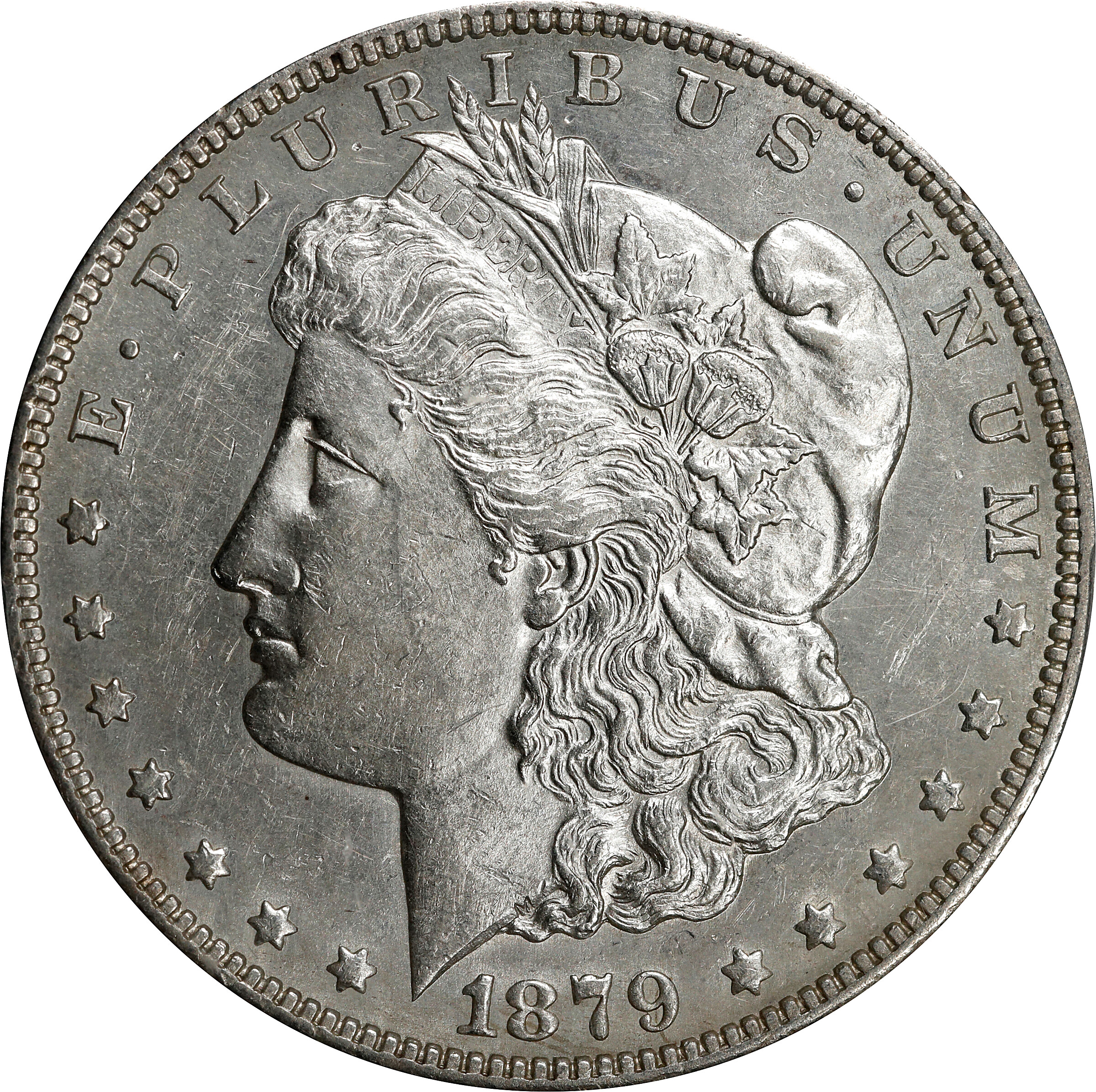 1879-S Morgan Silver Dollar. VAM-42. Top 100 Variety. Reverse of 1878. AU-55 (PCGS).