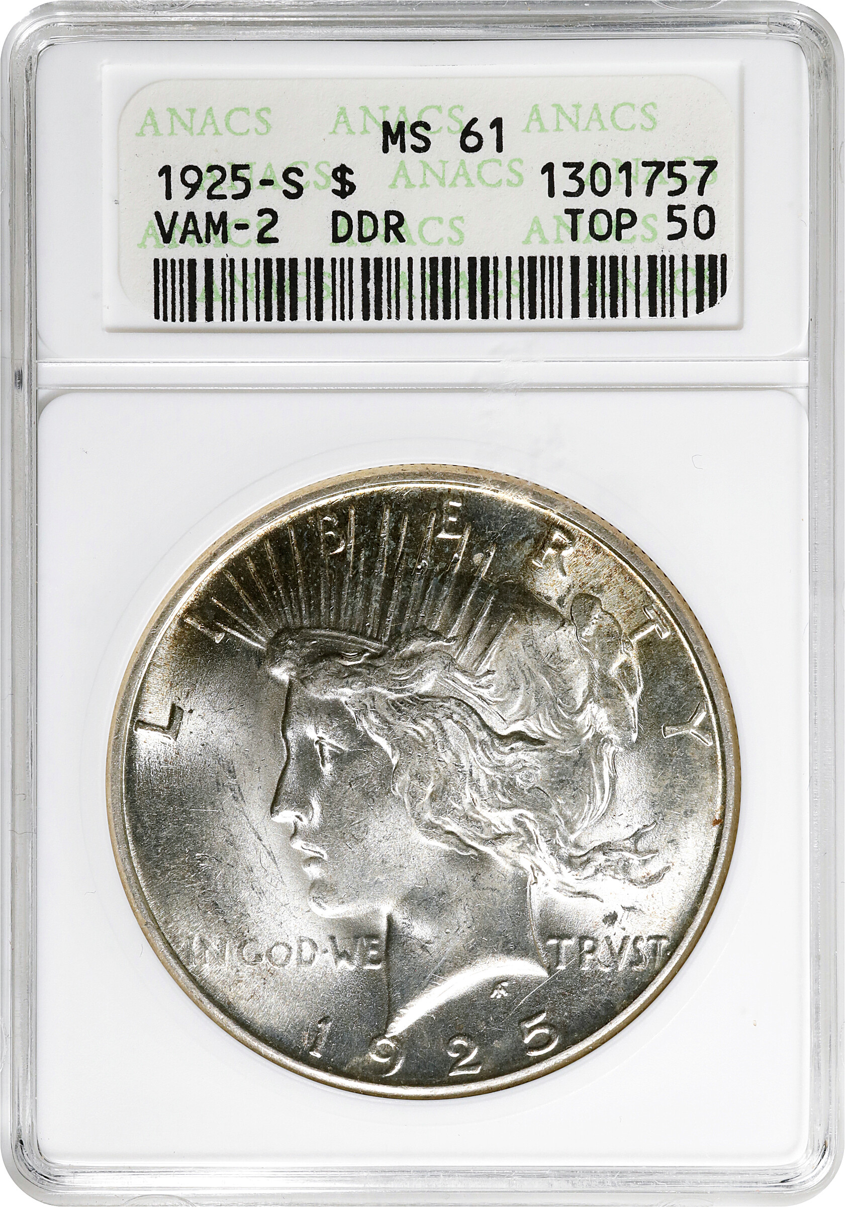 1925-S $1  Doubled Reverse, VAM-2 MS61 thumbnail 3