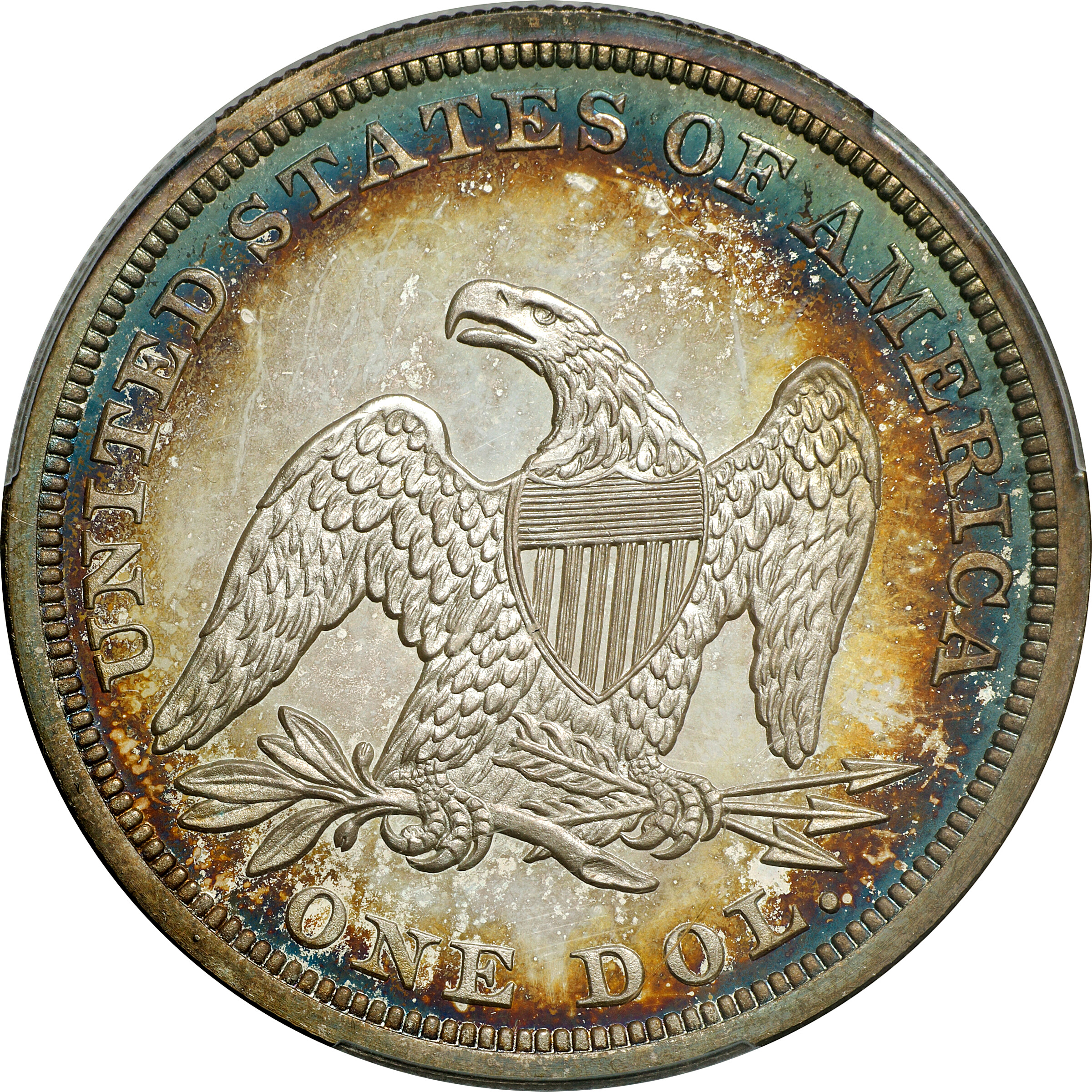 1865 $1 PR64 CAC thumbnail 13