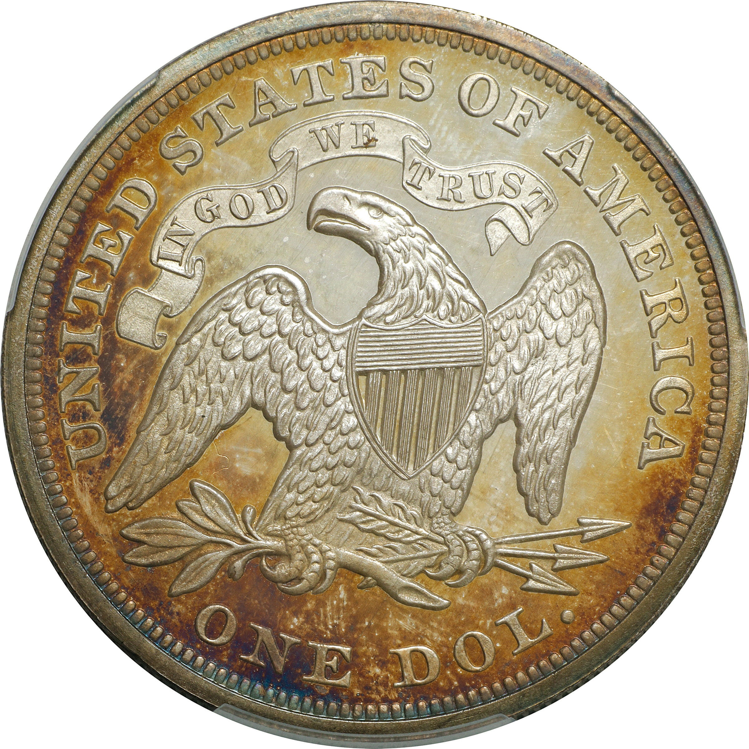 1866 $1  Motto PR CAM PR66 CAM thumbnail 5
