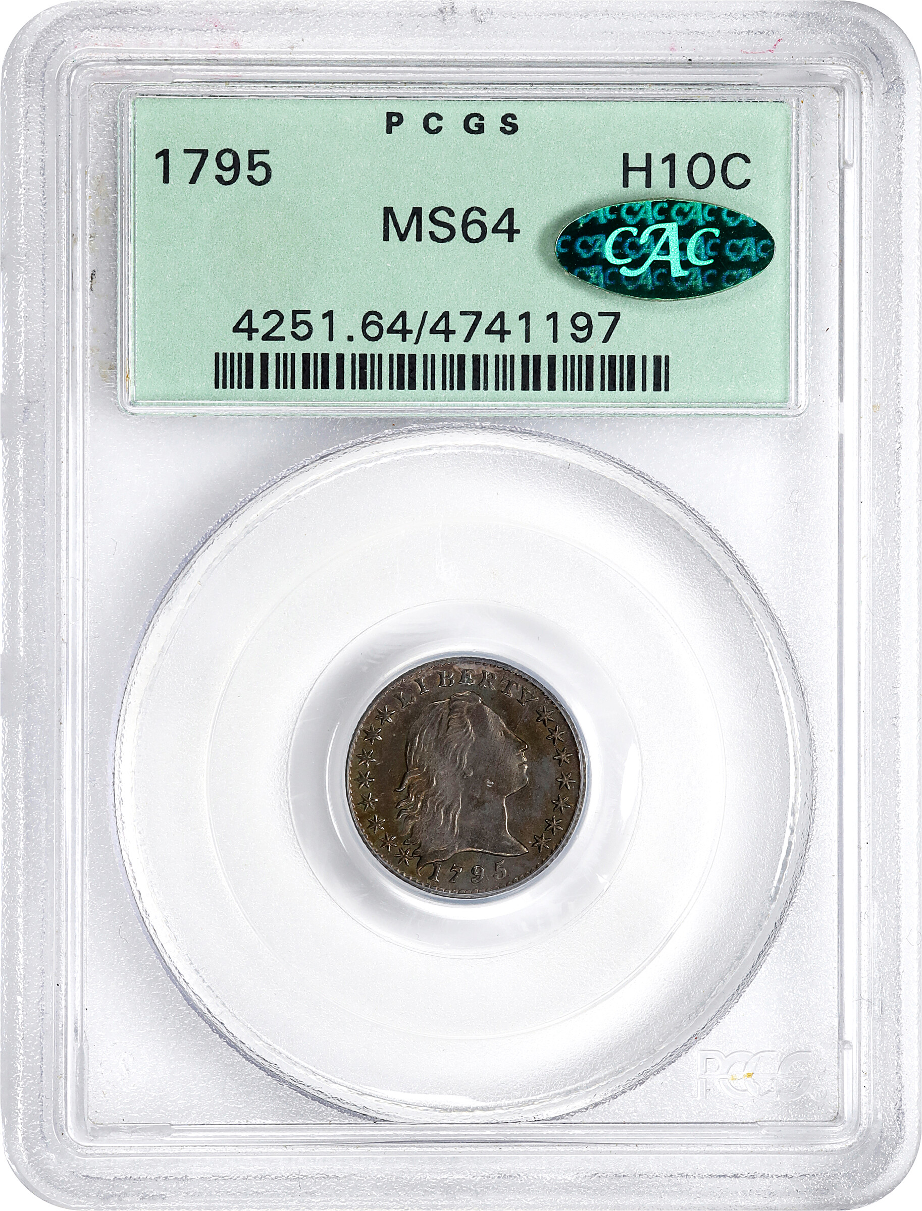 Flowing Hair Half Dime H10c 1794-1795 [Type] MS60 thumbnail 17