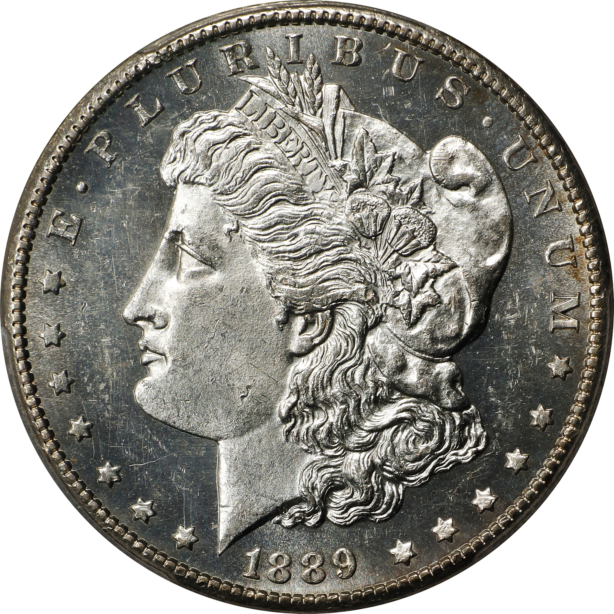 1889-CC Morgan Silver Dollar. MS-61 PL (PCGS).