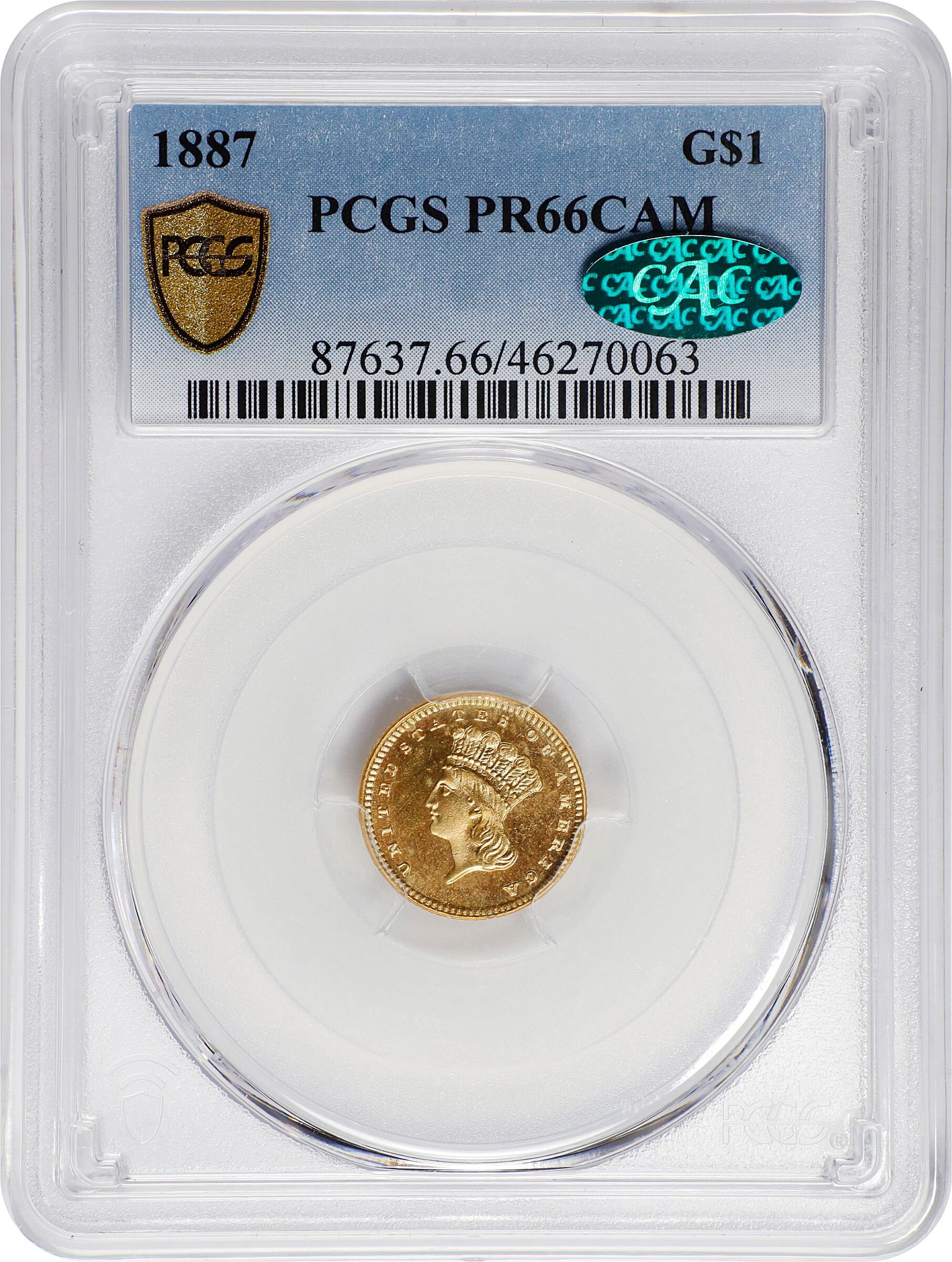 1887 G$1 PR CAM PR66 CAM thumbnail 11