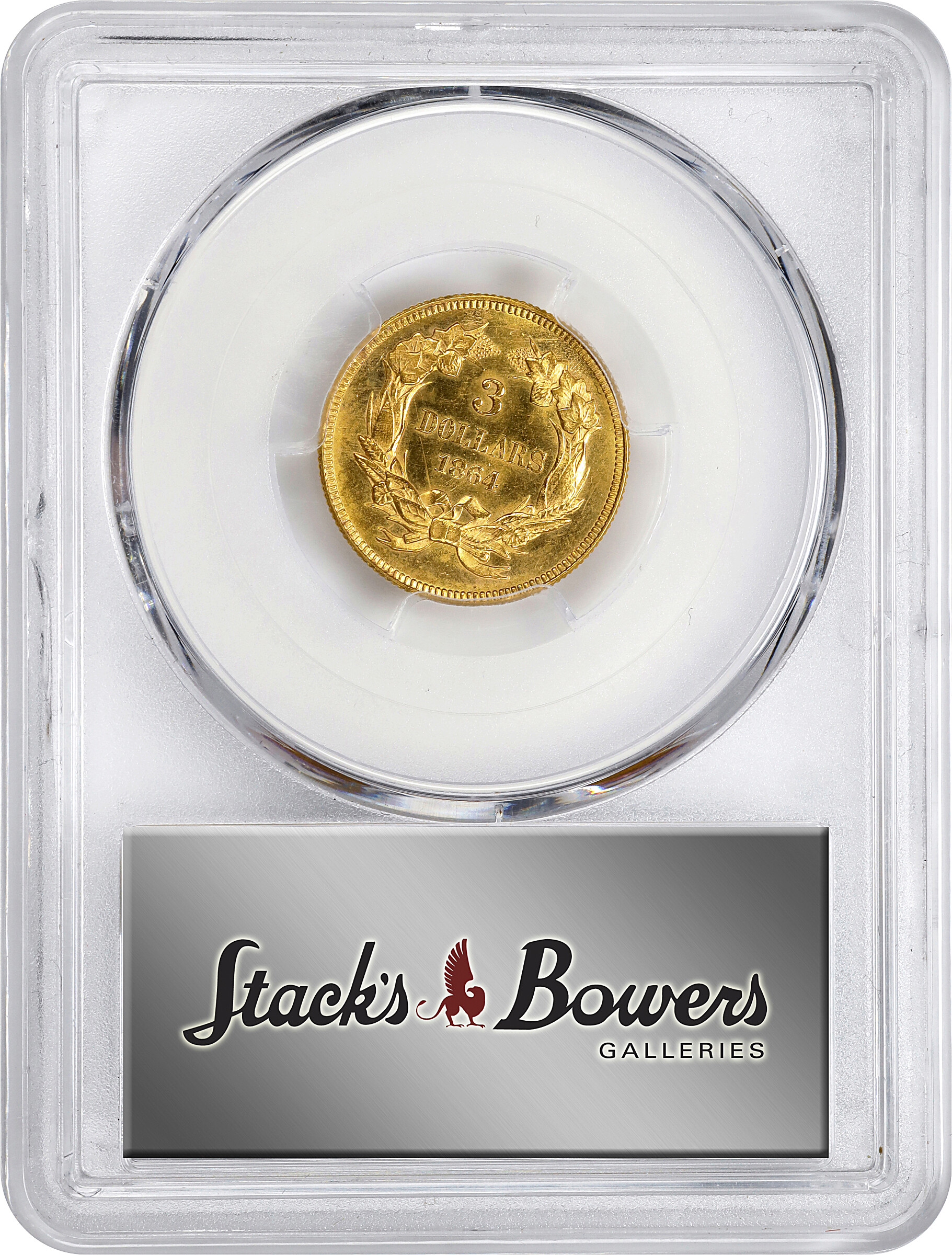 1864 $3 MS66 CAC thumbnail 16