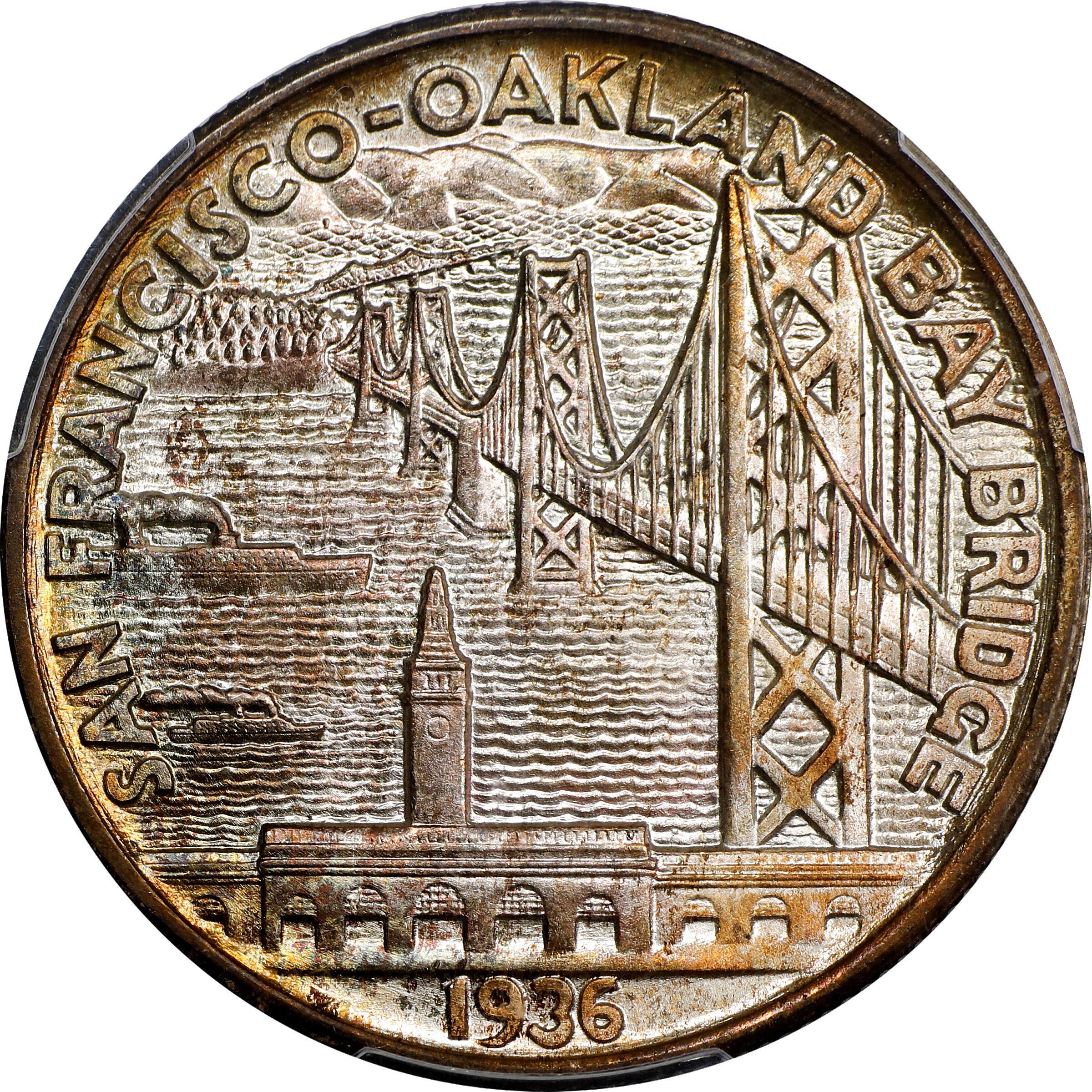 1936-S 50c Bay Bridge MS68 CAC thumbnail 2