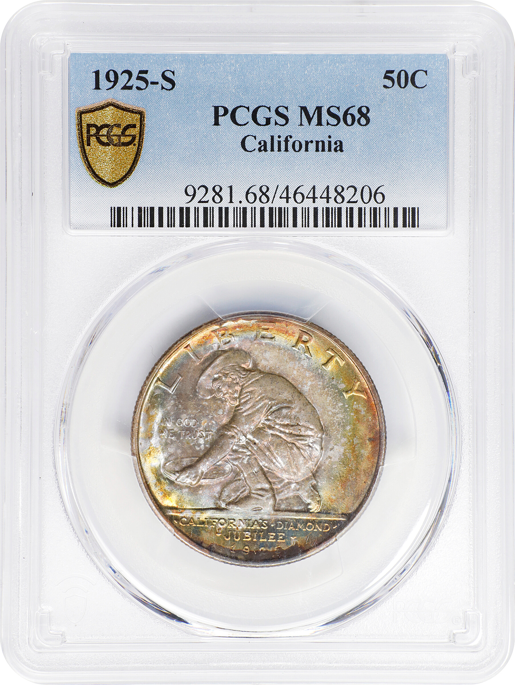 1925-S 50c California Jubilee MS68 thumbnail 3