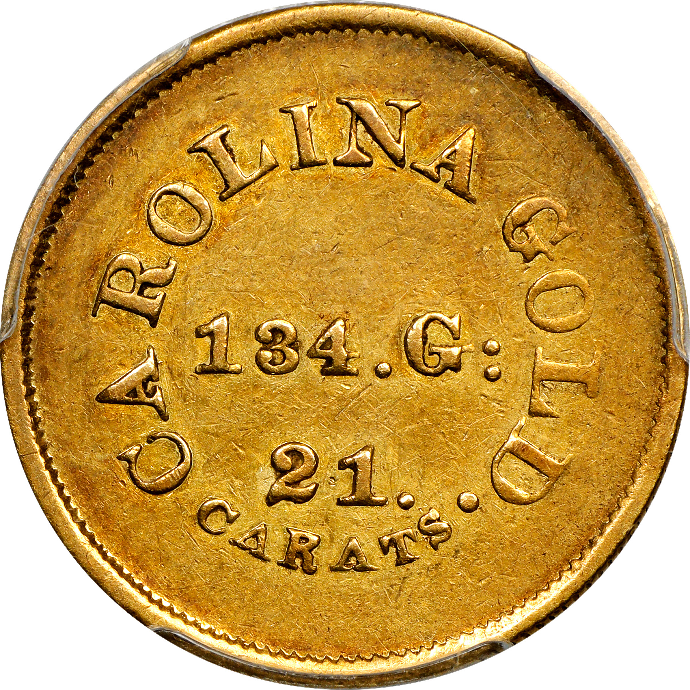 (1842-52) G$5  A.Bechtler, 134 GR, 21C, K-27 XF45 thumbnail 6
