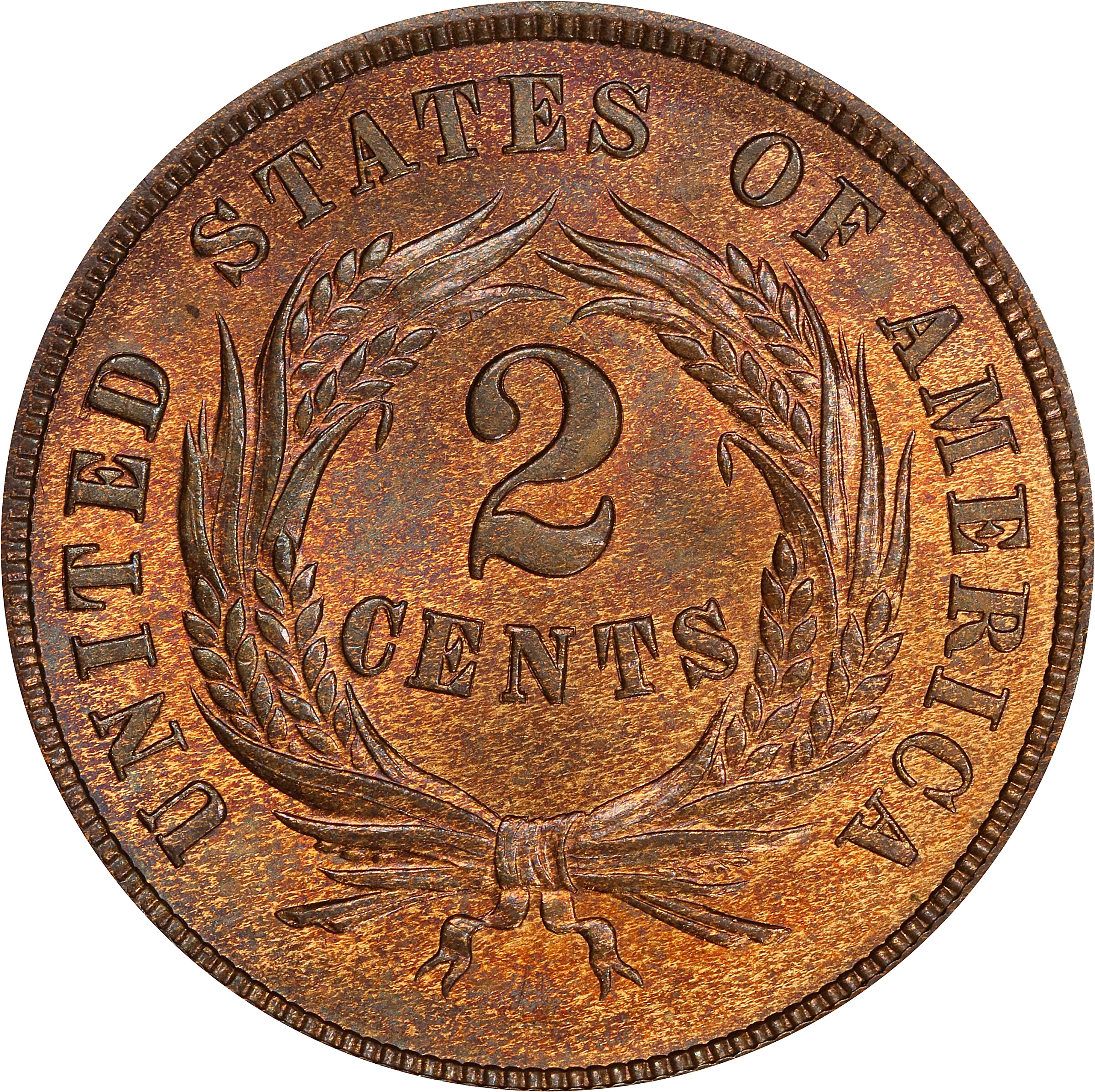 1869 2c MS RB MS65 RB CAC thumbnail 2