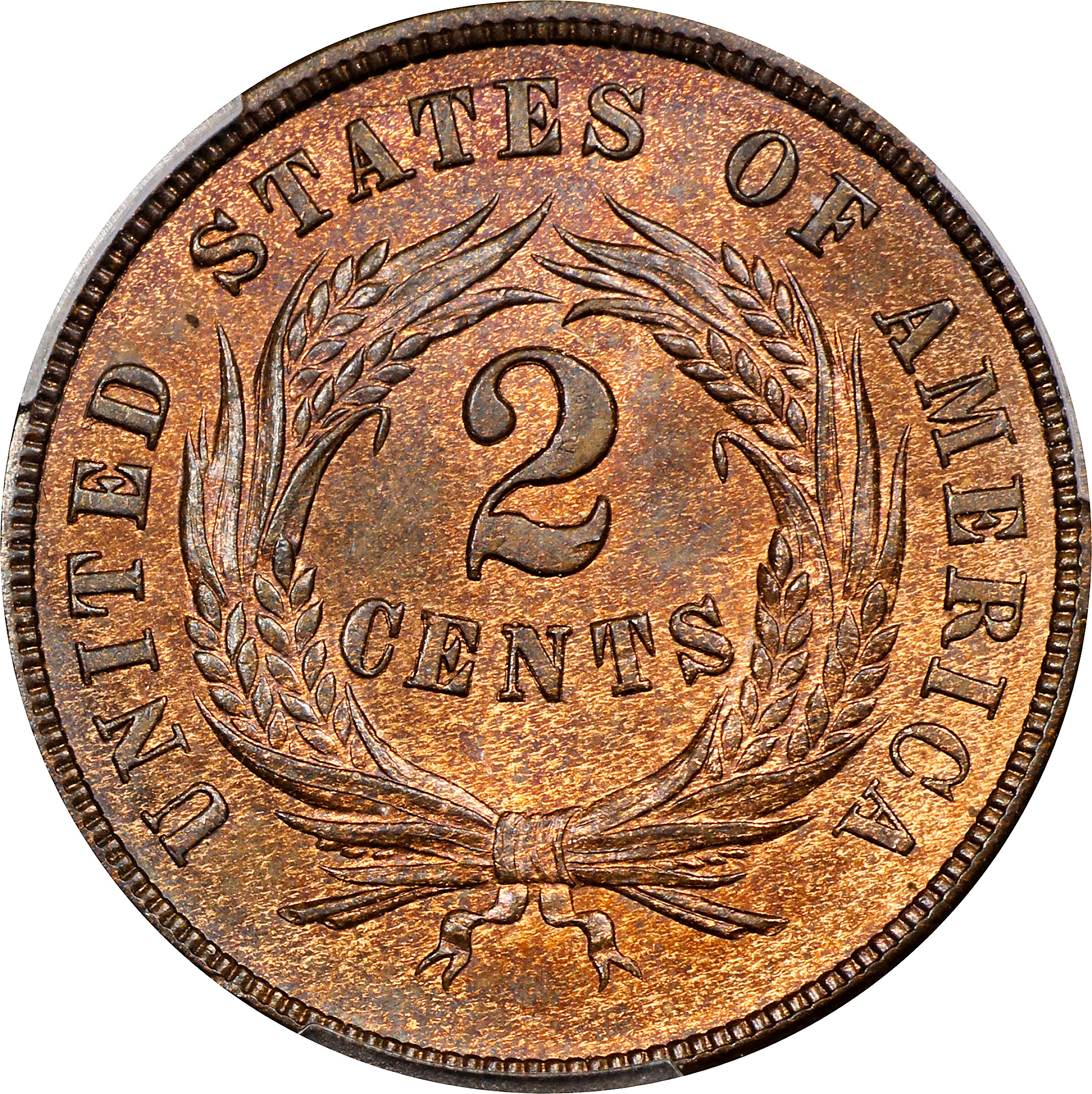 1869 2c MS RB MS65 RB CAC thumbnail 4