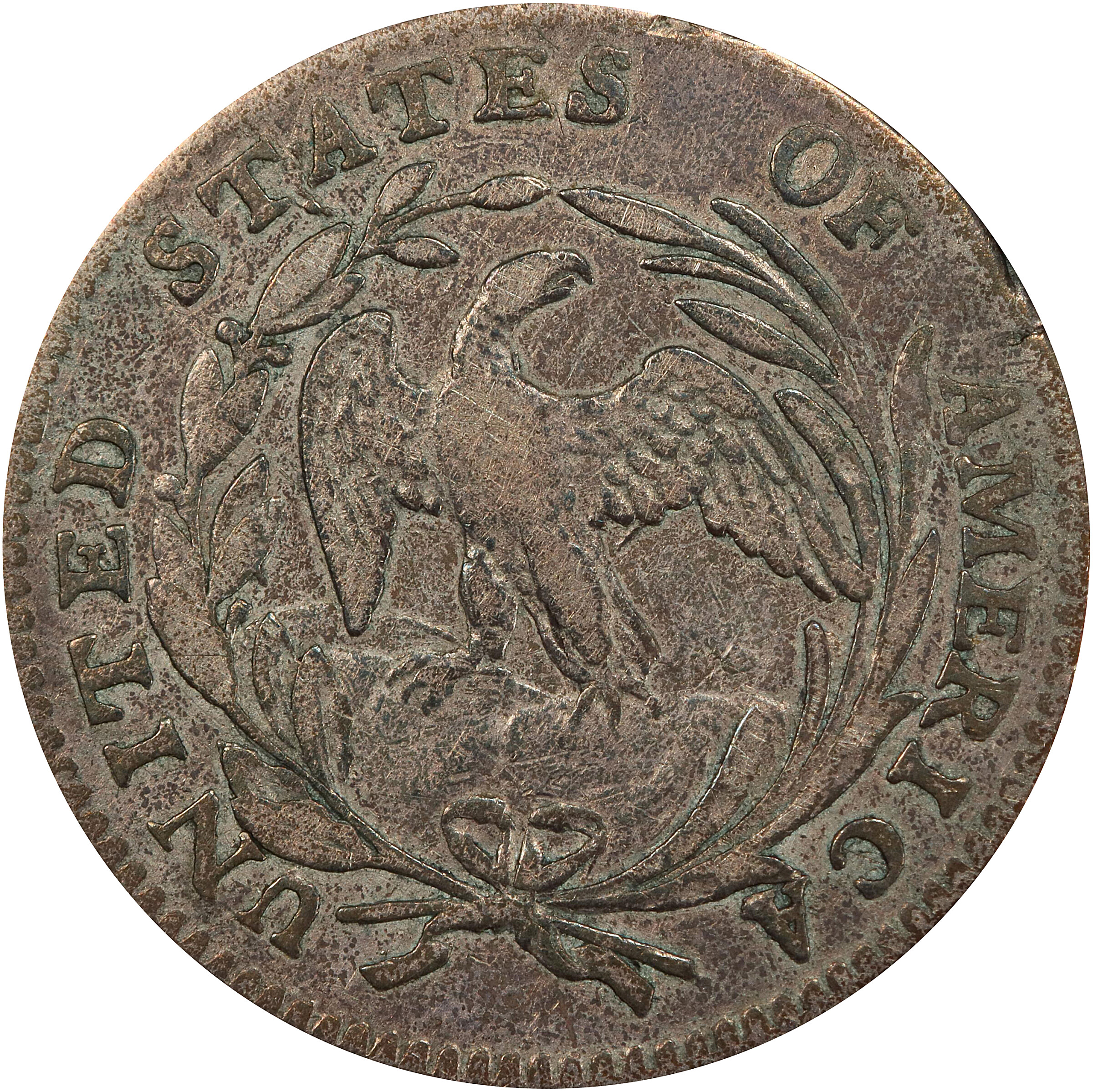 Draped Bust Half Dime H10c Small Eagle, 1796-1797 [Type] VF35 CAC thumbnail 2