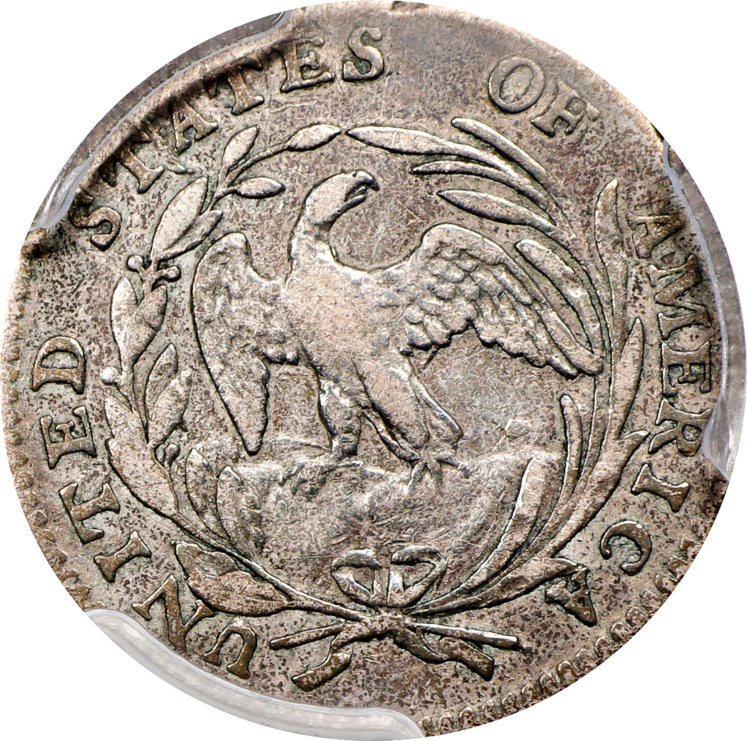 Draped Bust Half Dime H10c Small Eagle, 1796-1797 [Type] VF35 CAC thumbnail 4