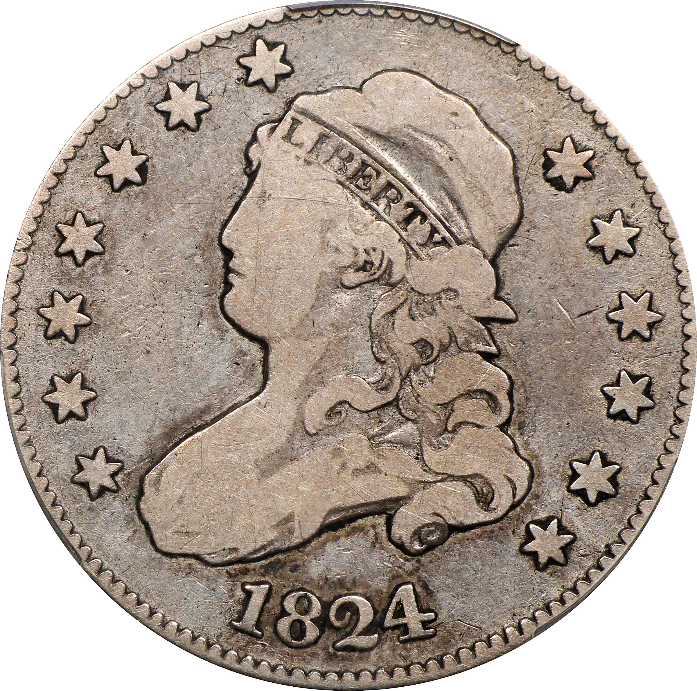1824/2 25c VG10 CAC thumbnail 5