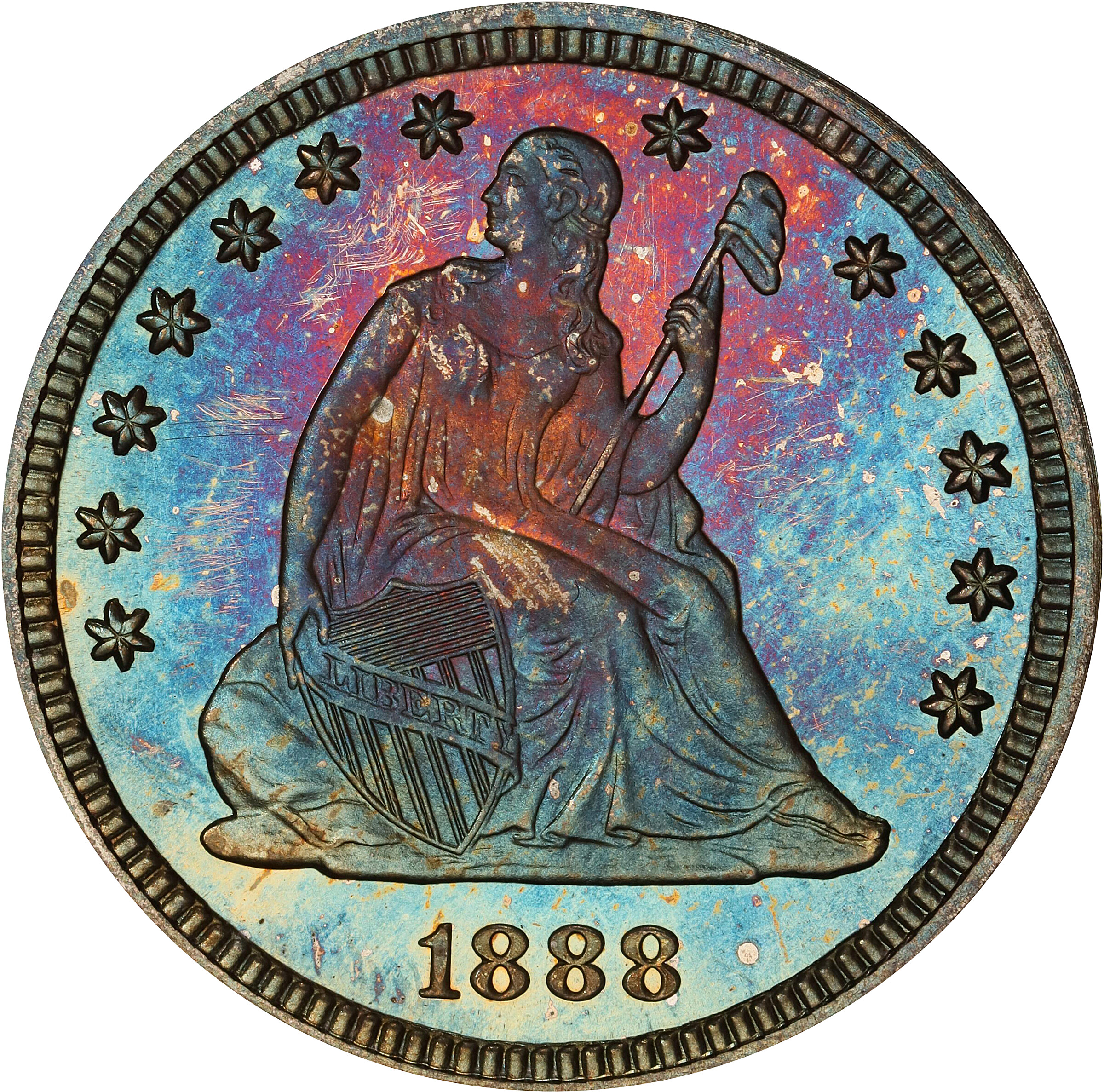 1888 Liberty Seated Quarter. Proof-65+ (PCGS). CAC.