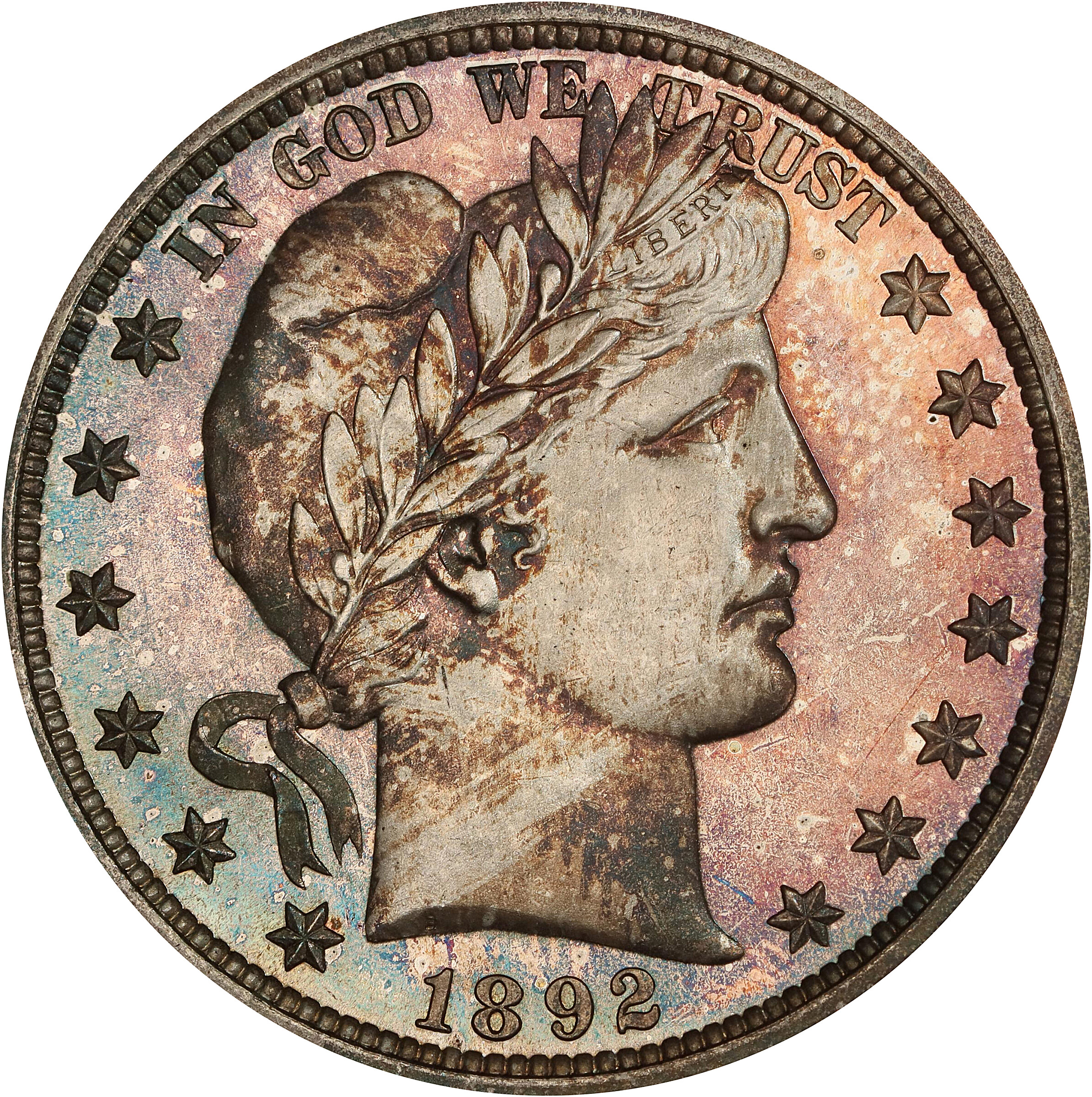 1892 Barber Half Dollar. Proof-66+ (PCGS). CAC.