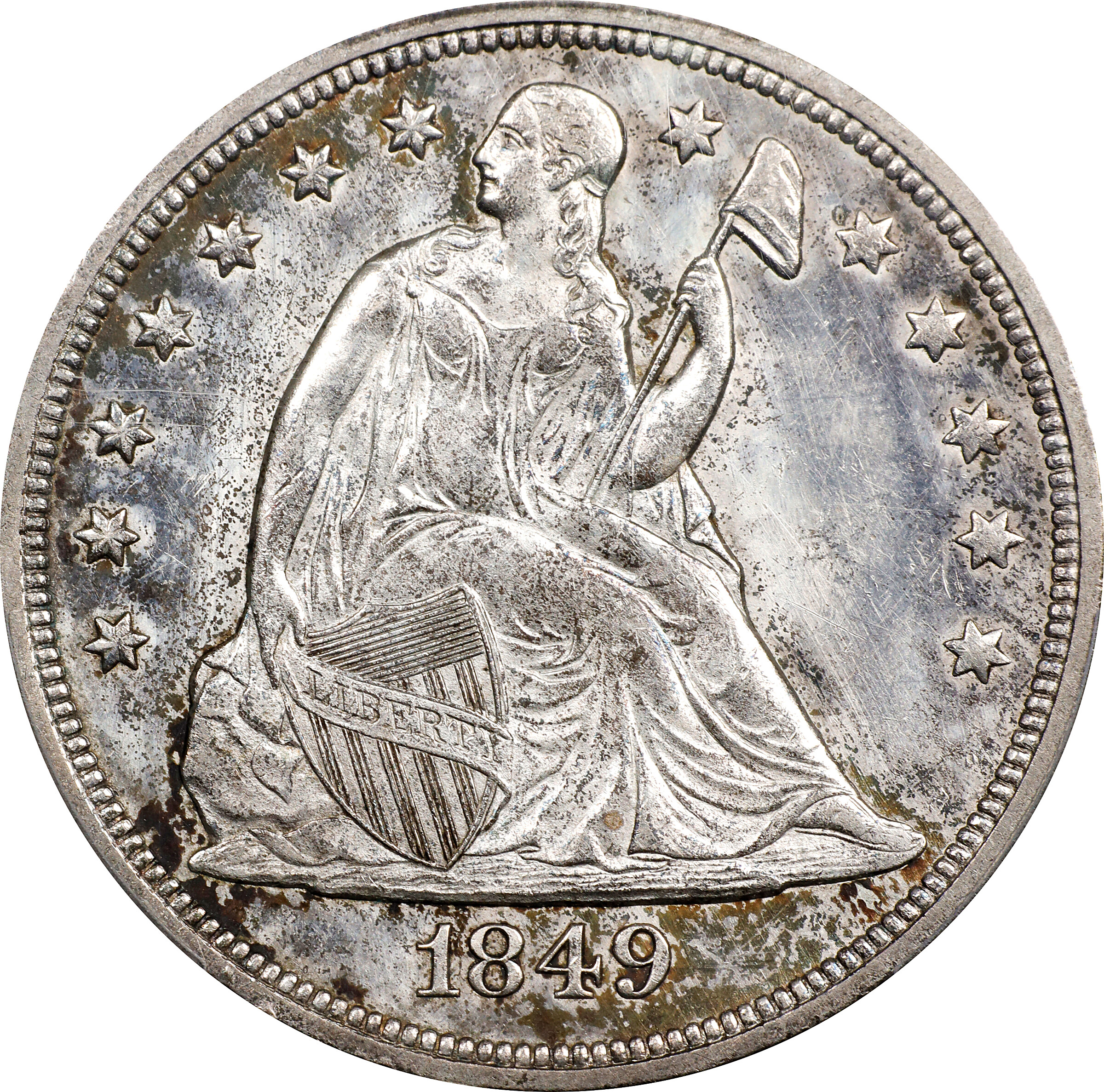 1849 $1 MS63 thumbnail 3