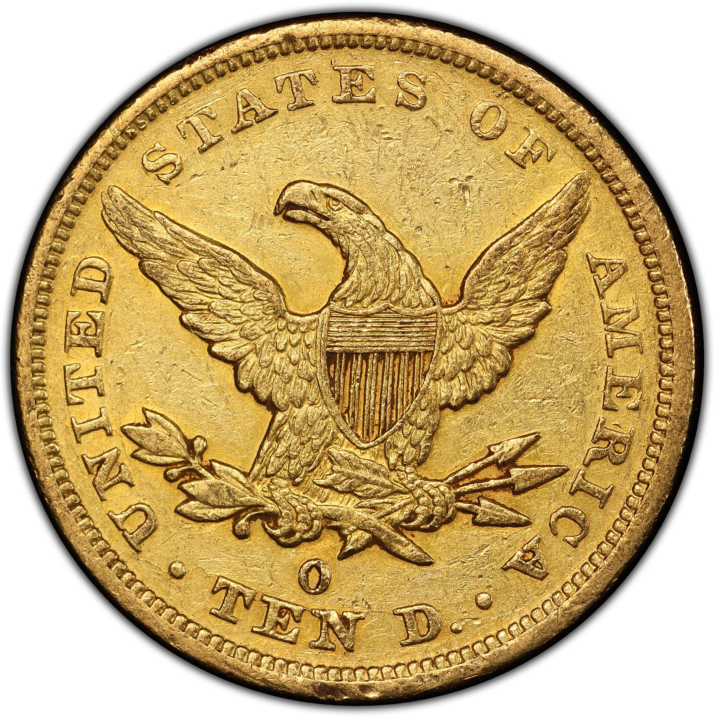 1849-O $10 AU50 thumbnail 6