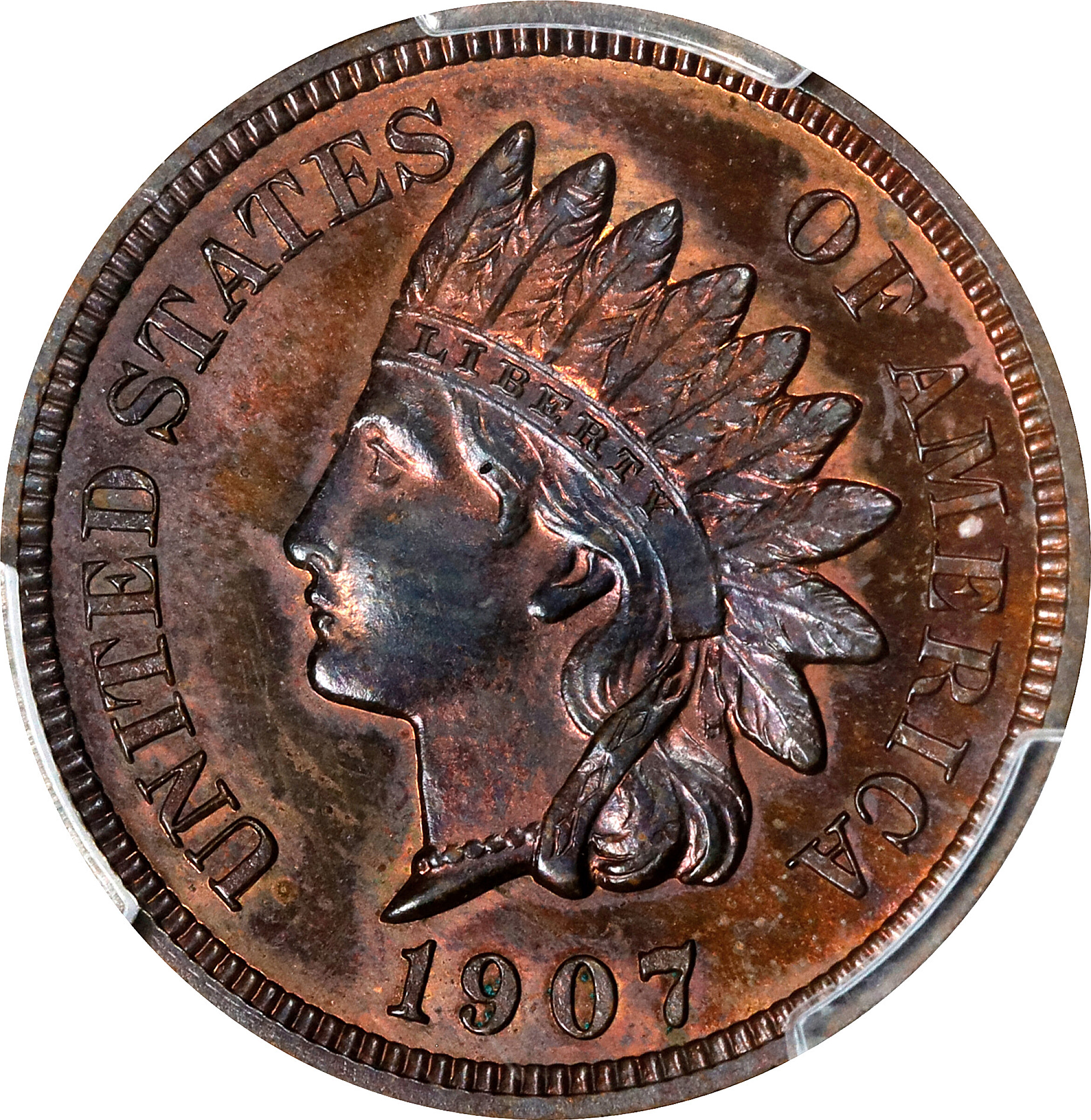 1907 Indian Cent. Proof-63 RB (PCGS).