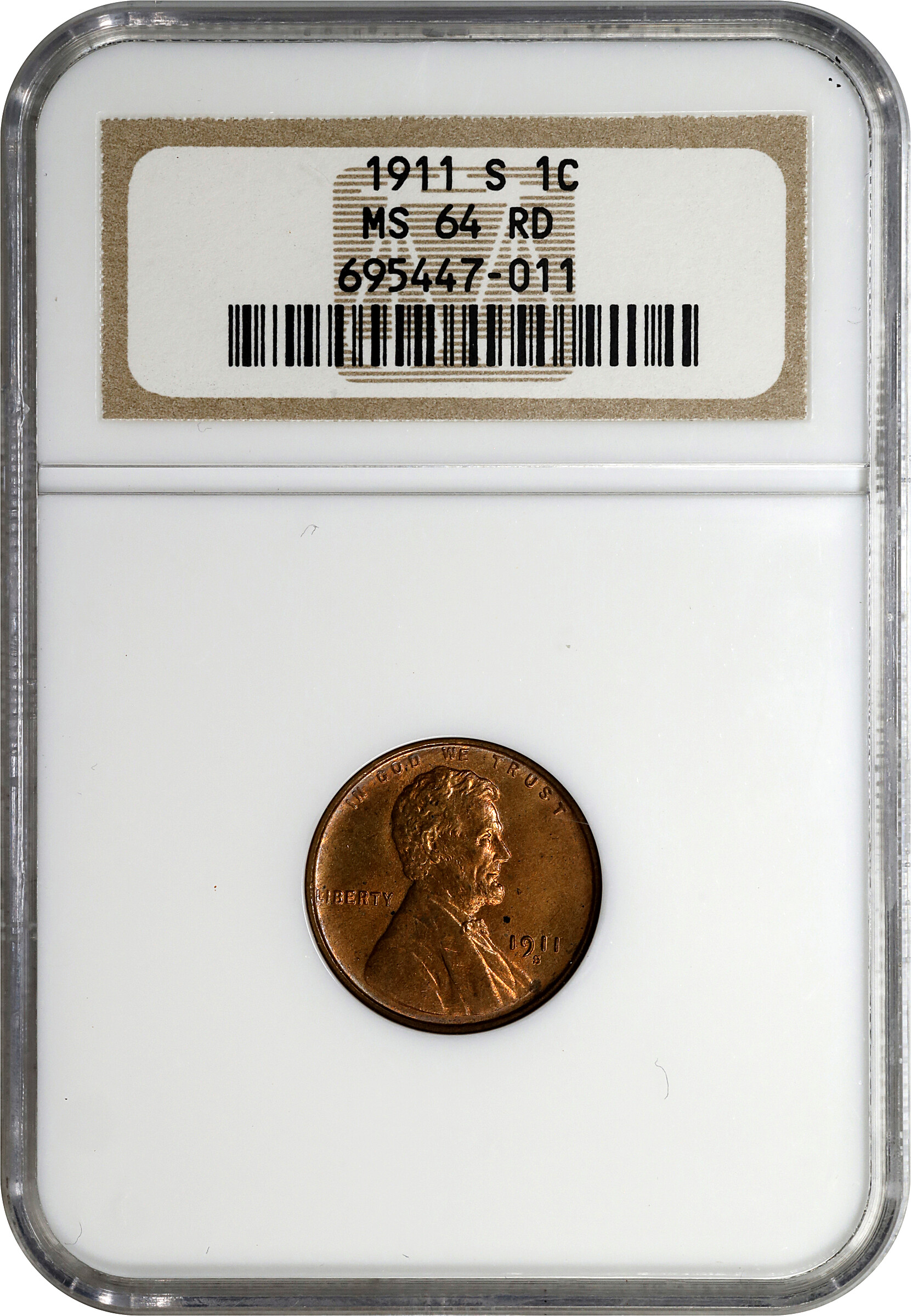 1911-S 1c MS RD MS61 RD CAC thumbnail 22