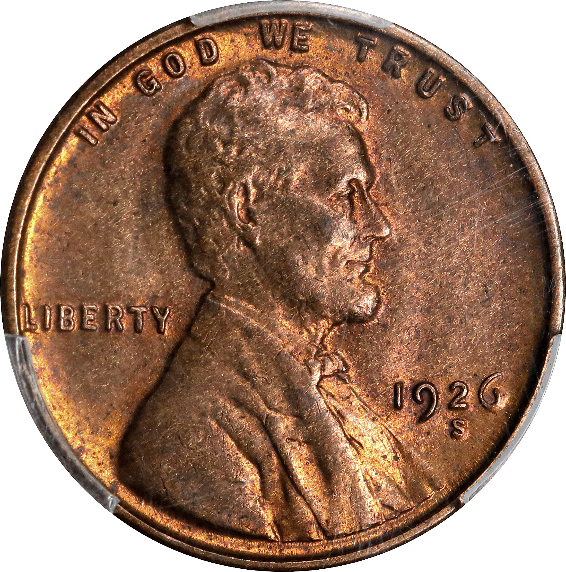 1926-S Lincoln Cent. MS-63 RB (PCGS).
