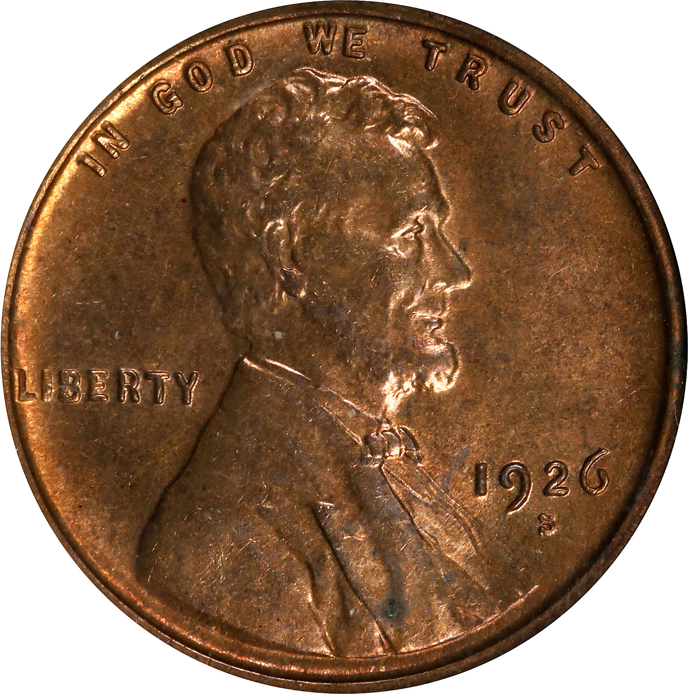 1926-S Lincoln Cent. MS-63 RB (NGC).