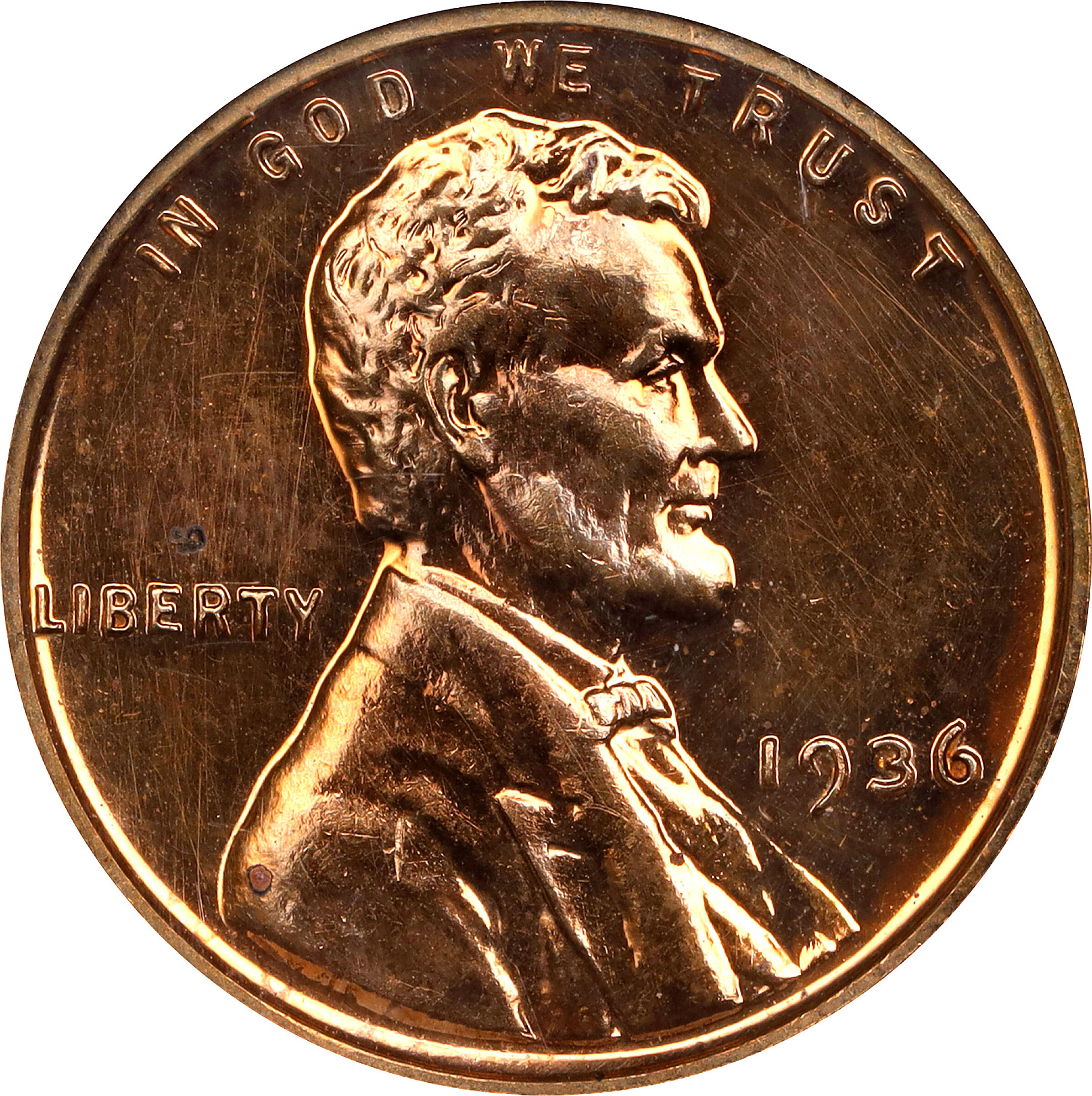1936 Lincoln Cent. Brilliant Proof-61 RD (NGC).