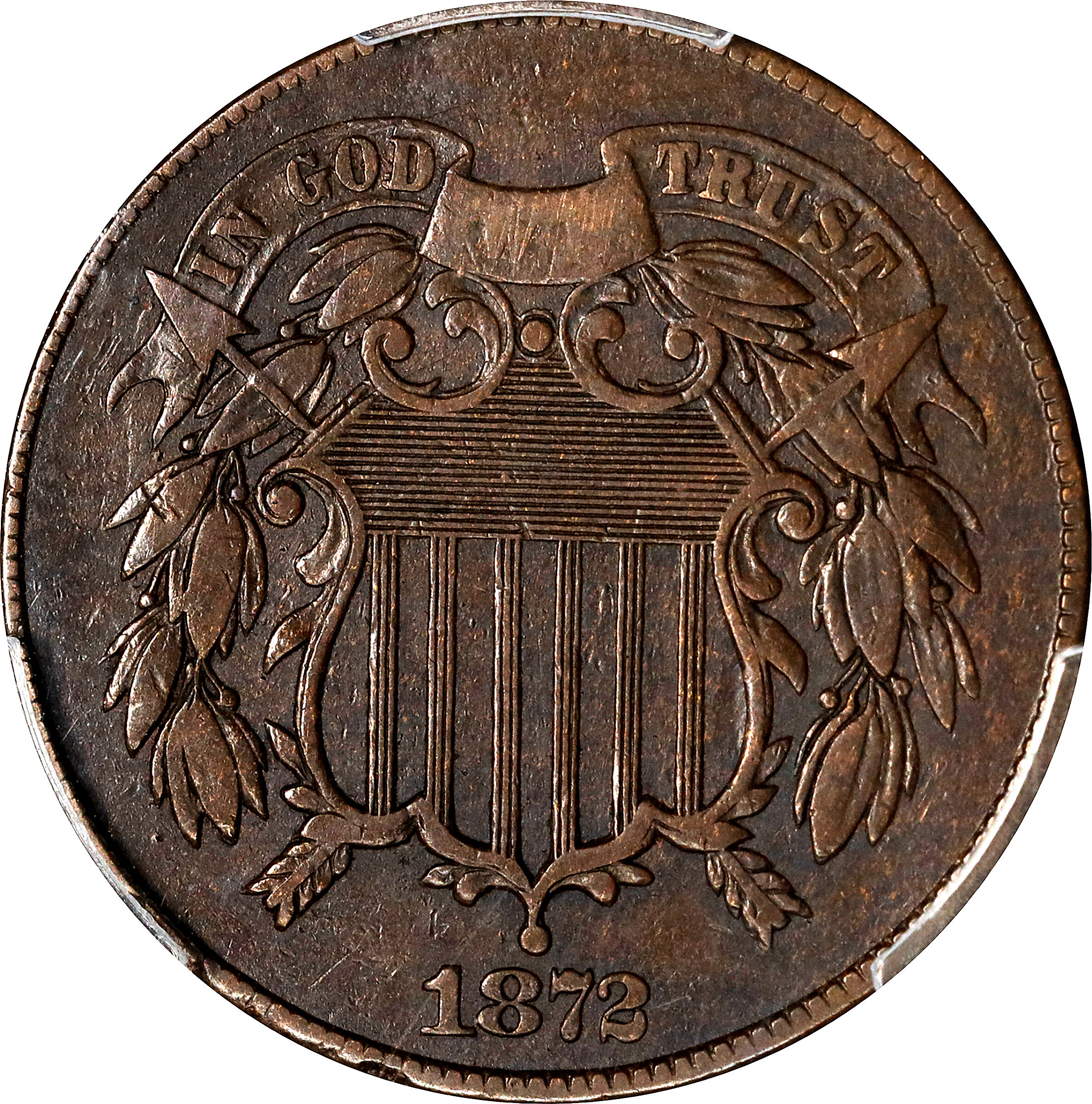 1872 Two-Cent Piece. VF-25 (PCGS).