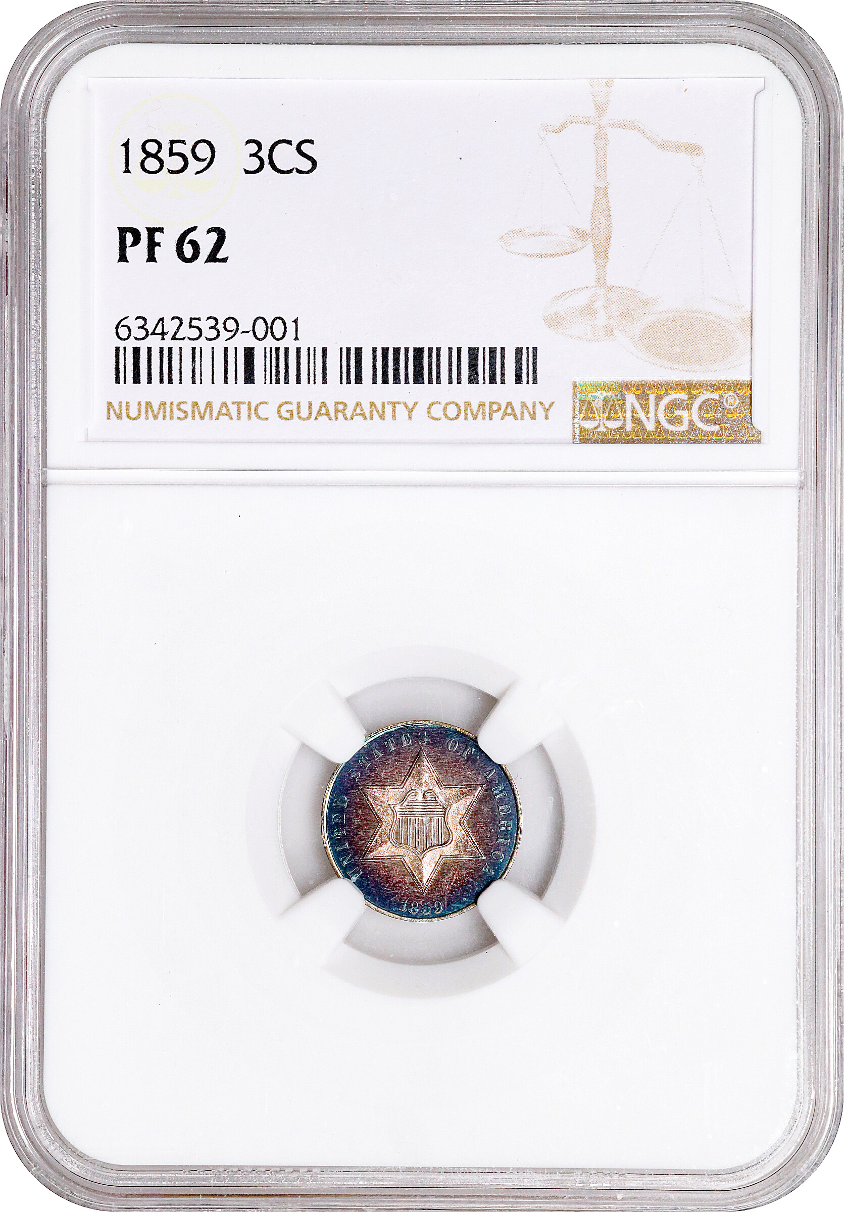 1859 3cS PR60 CAC thumbnail 5