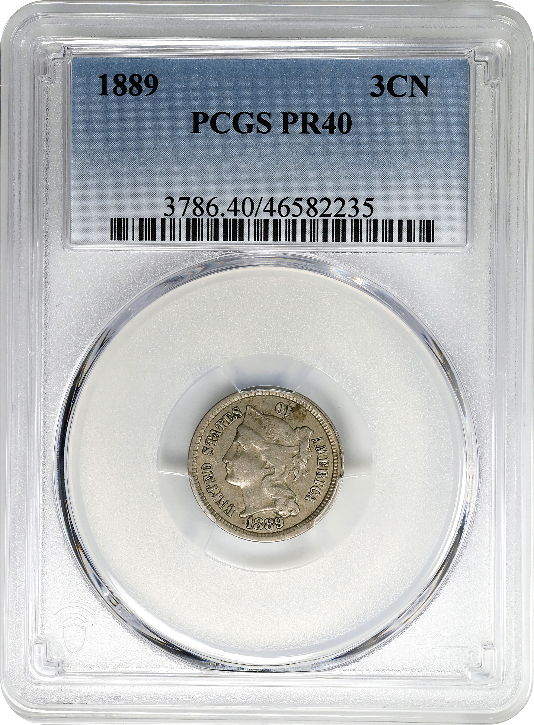 1889 3cN AU50 thumbnail 5