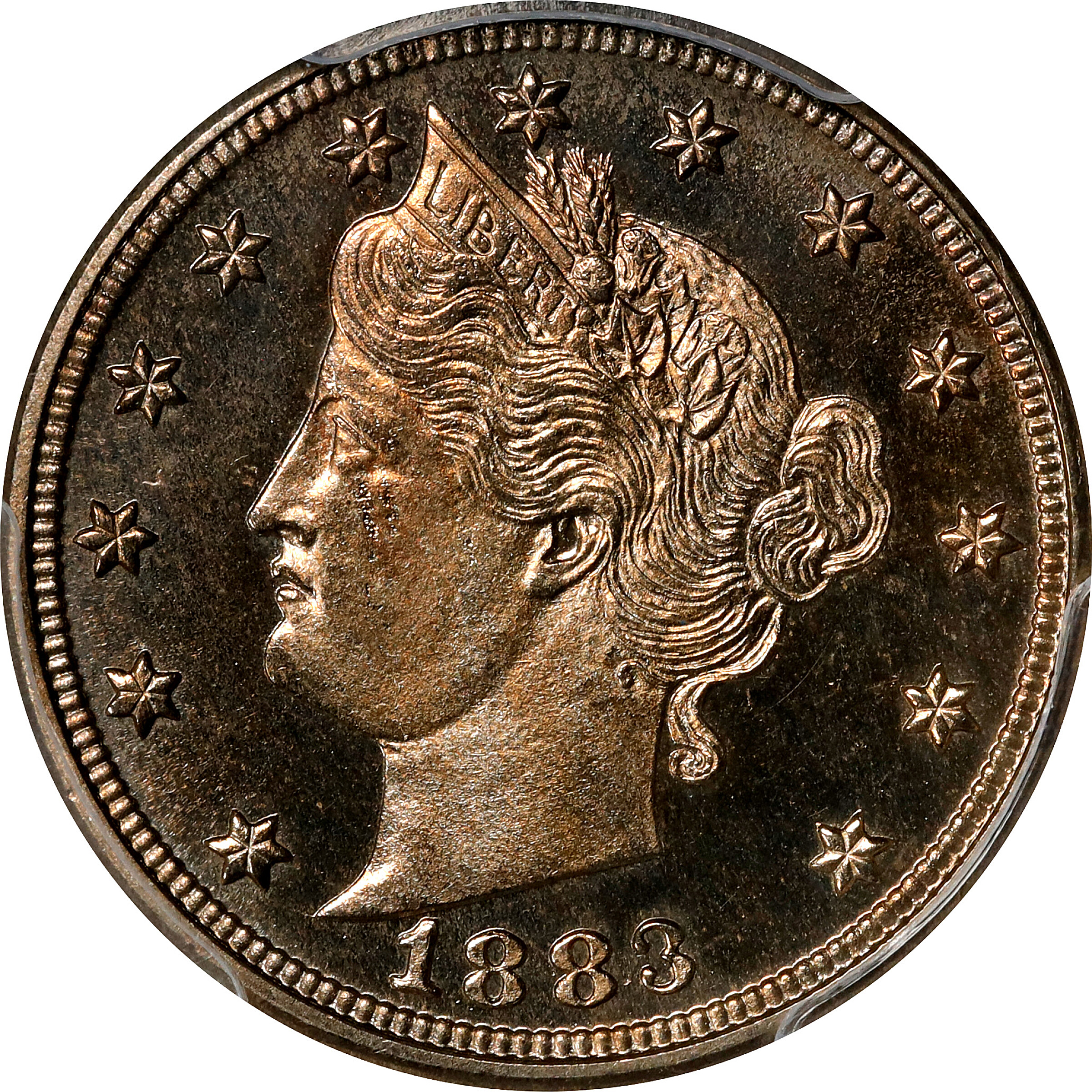 1883 Liberty Head Nickel. No CENTS. Proof-63 Cameo (PCGS).
