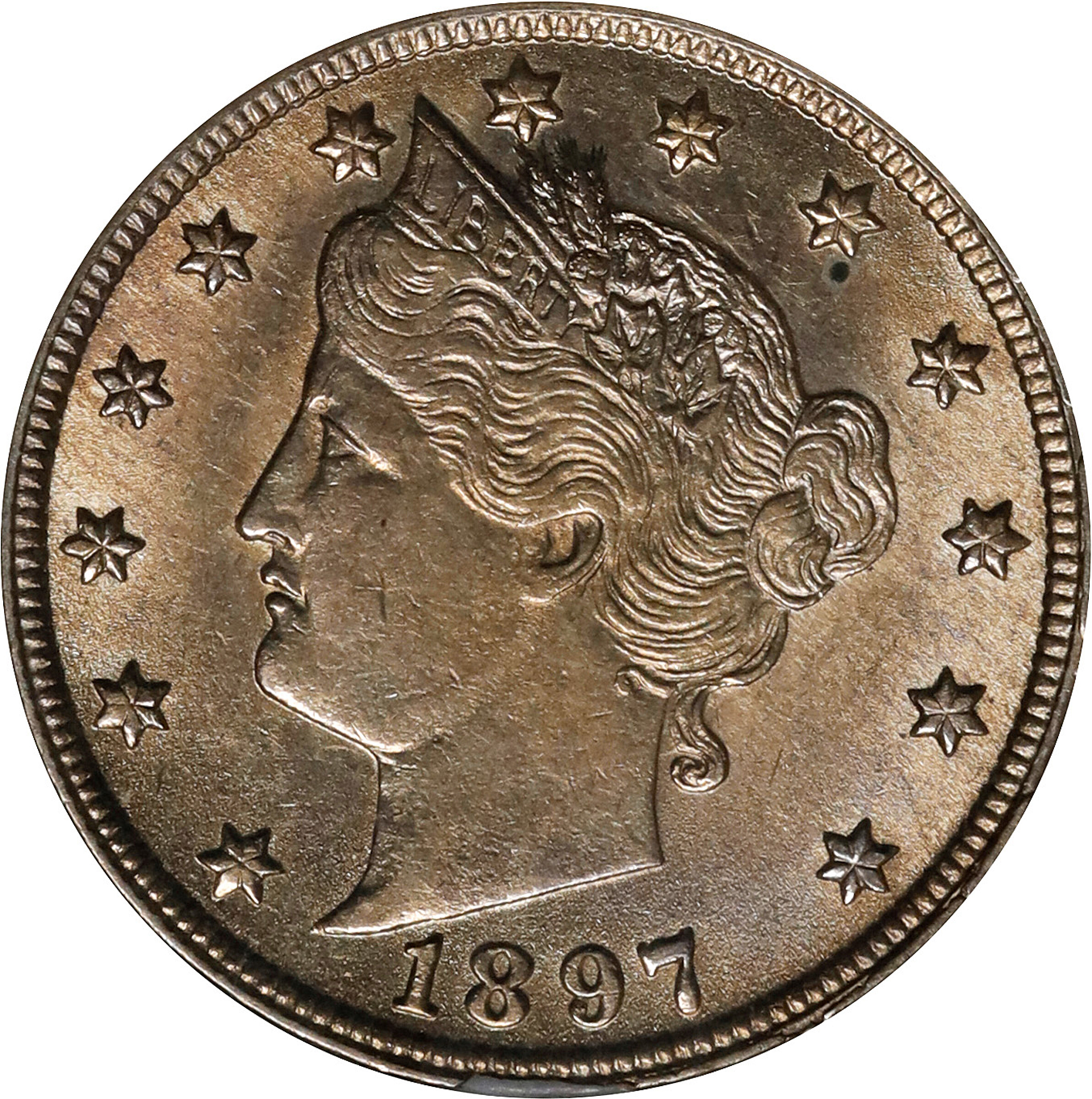 1897 5c F15 CAC thumbnail 21