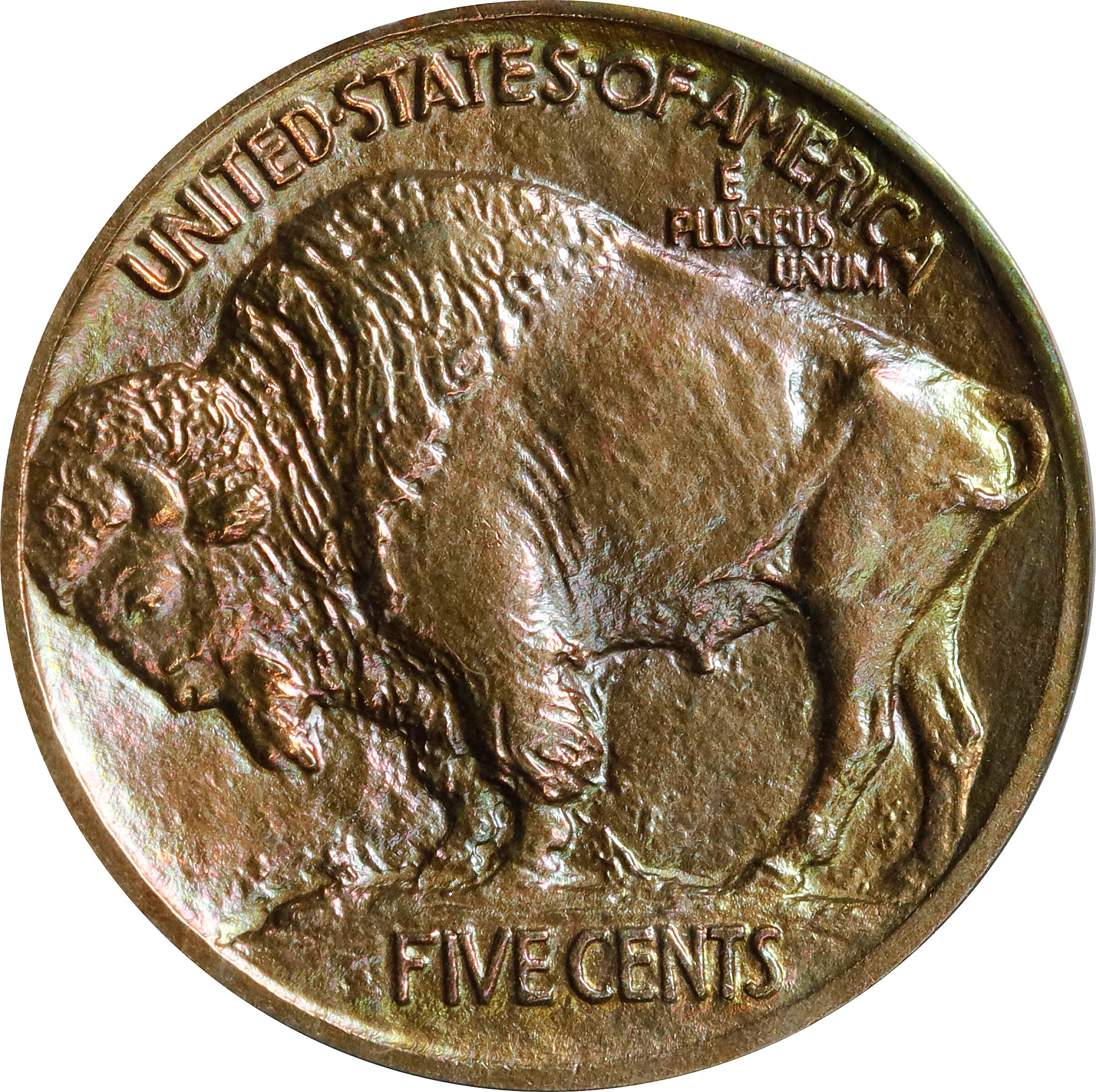1913 5c Buffalo, Matte Finish, Type 1 PR61 thumbnail 7