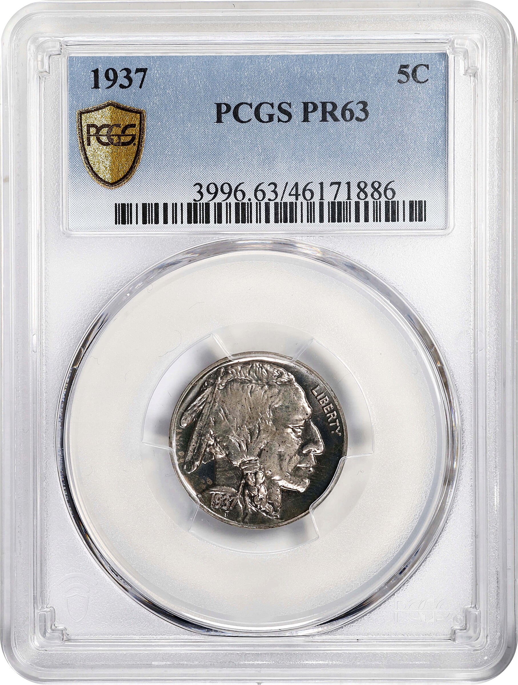 1937 5c PR63 thumbnail 3