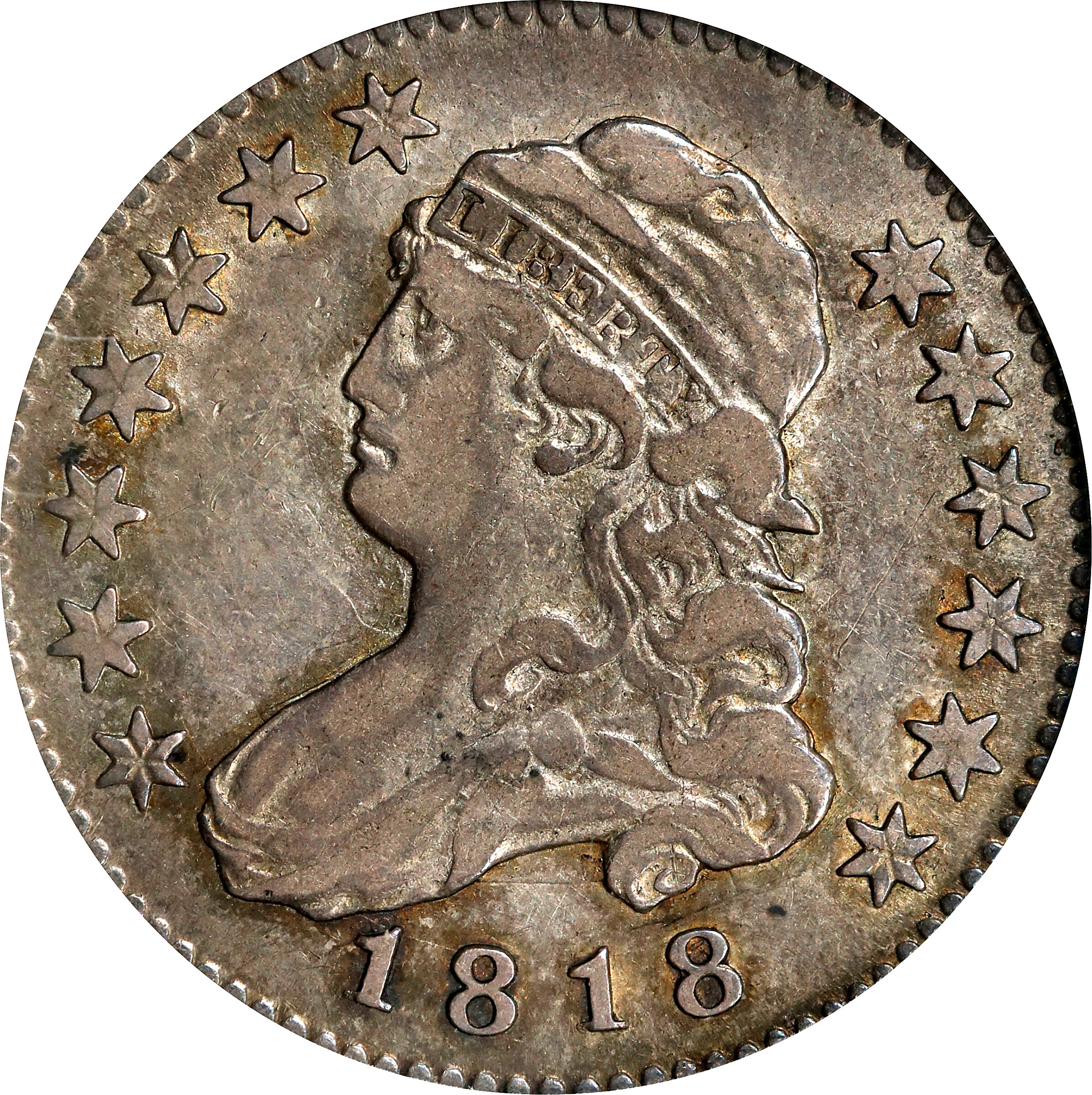 1818/5 Capped Bust Quarter. B-1. Rarity-2. VF-25 (PCGS). CAC. OGH.