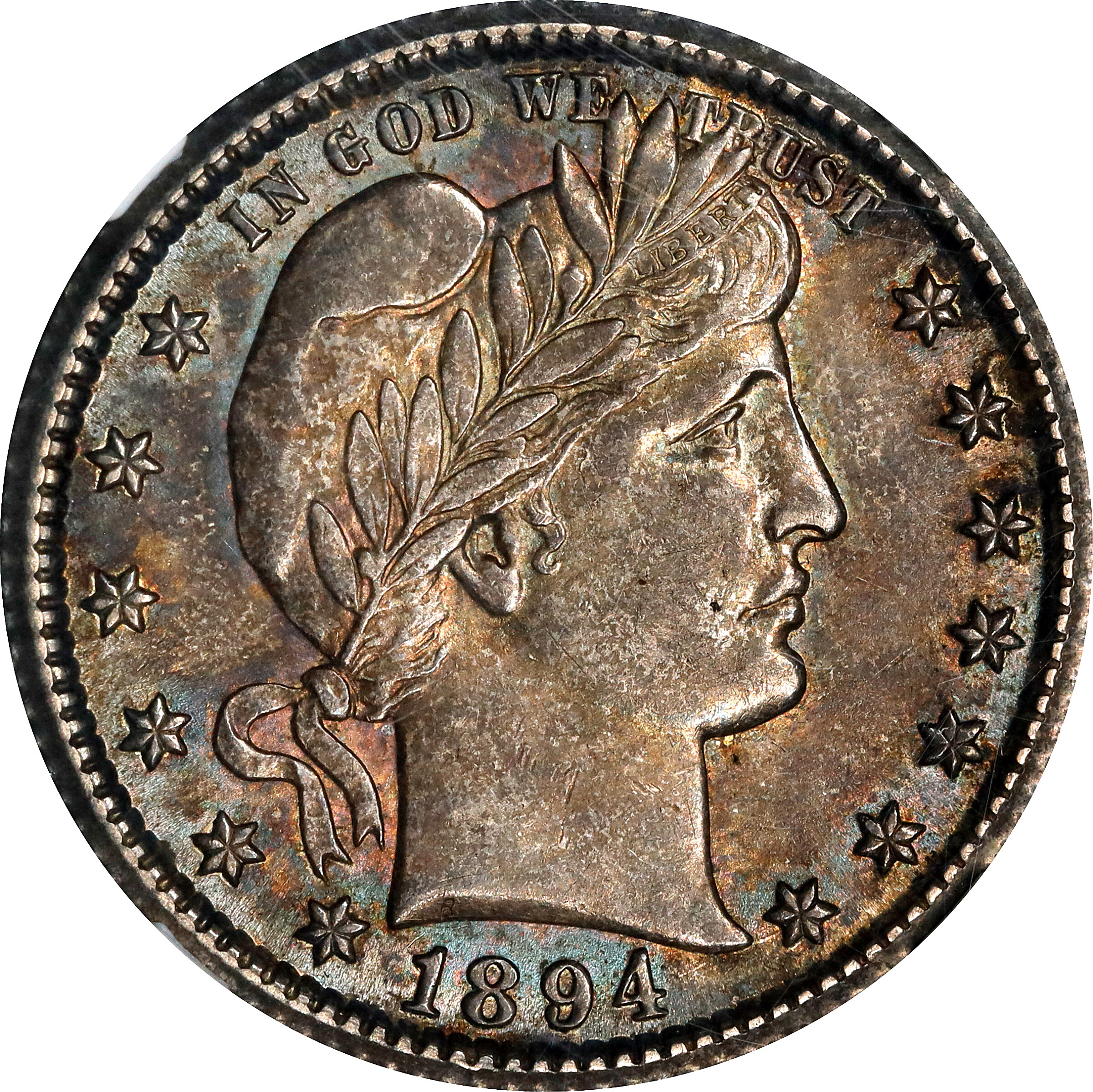 1894-O Barber Quarter. MS-61 (NGC).