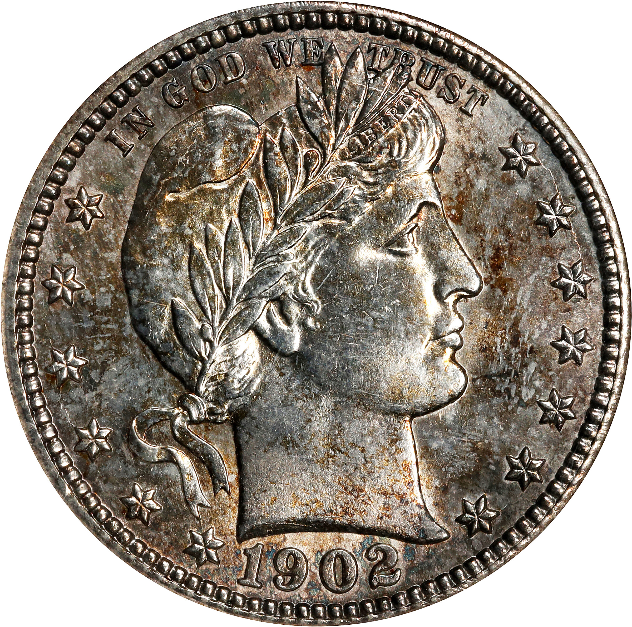 1902-S Barber Quarter. MS-61 (NGC). OH.