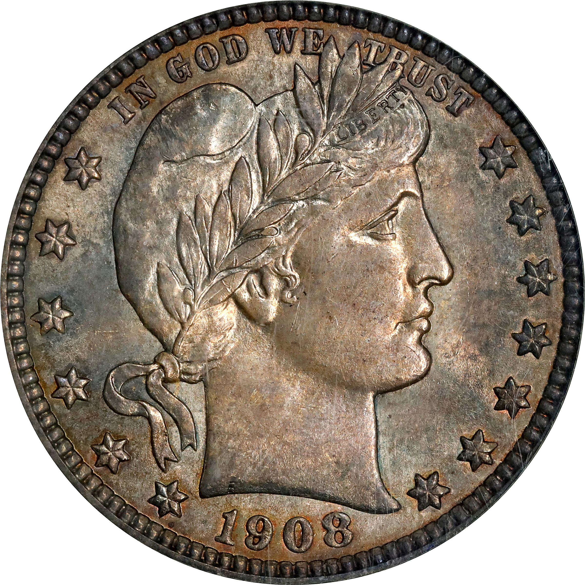 1908-O Barber Quarter. MS-63 (PCGS). OGH.