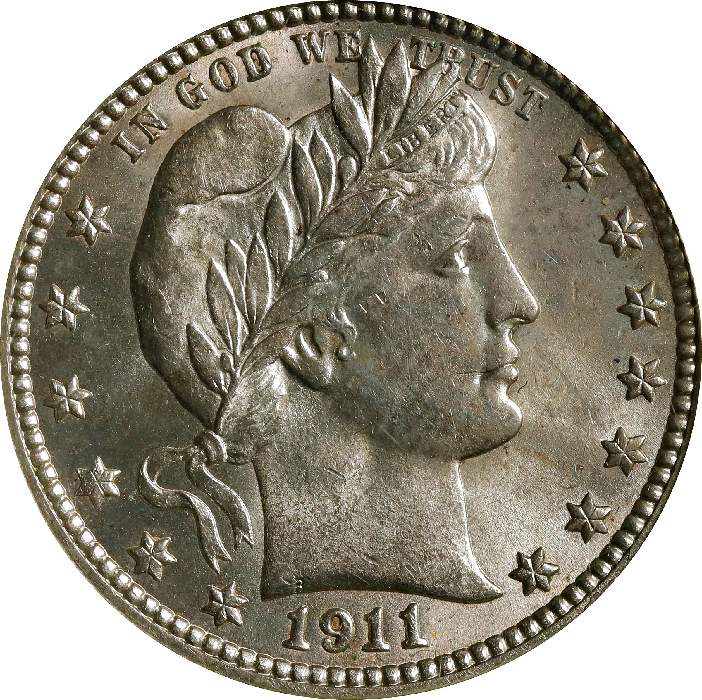 1911 Barber Quarter. MS-62 (PCGS). OGH.