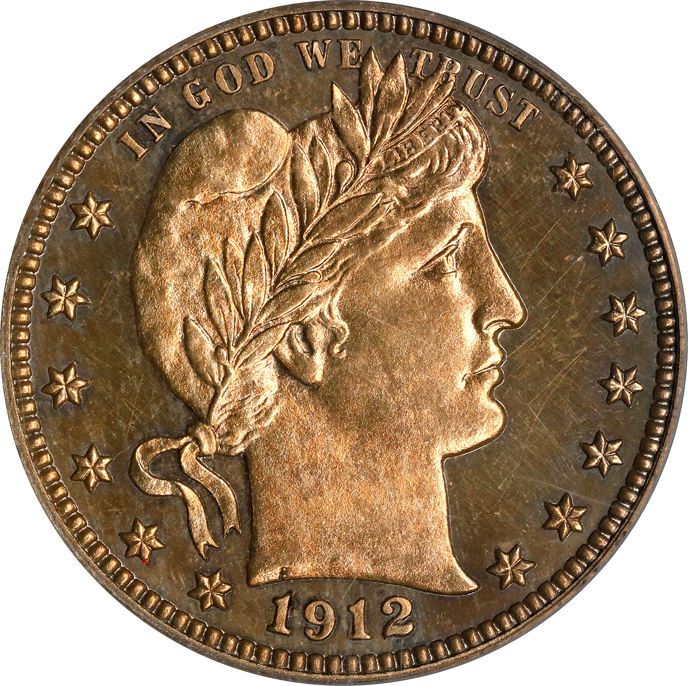 1912 Barber Quarter. Proof-62 (PCGS). OGH.