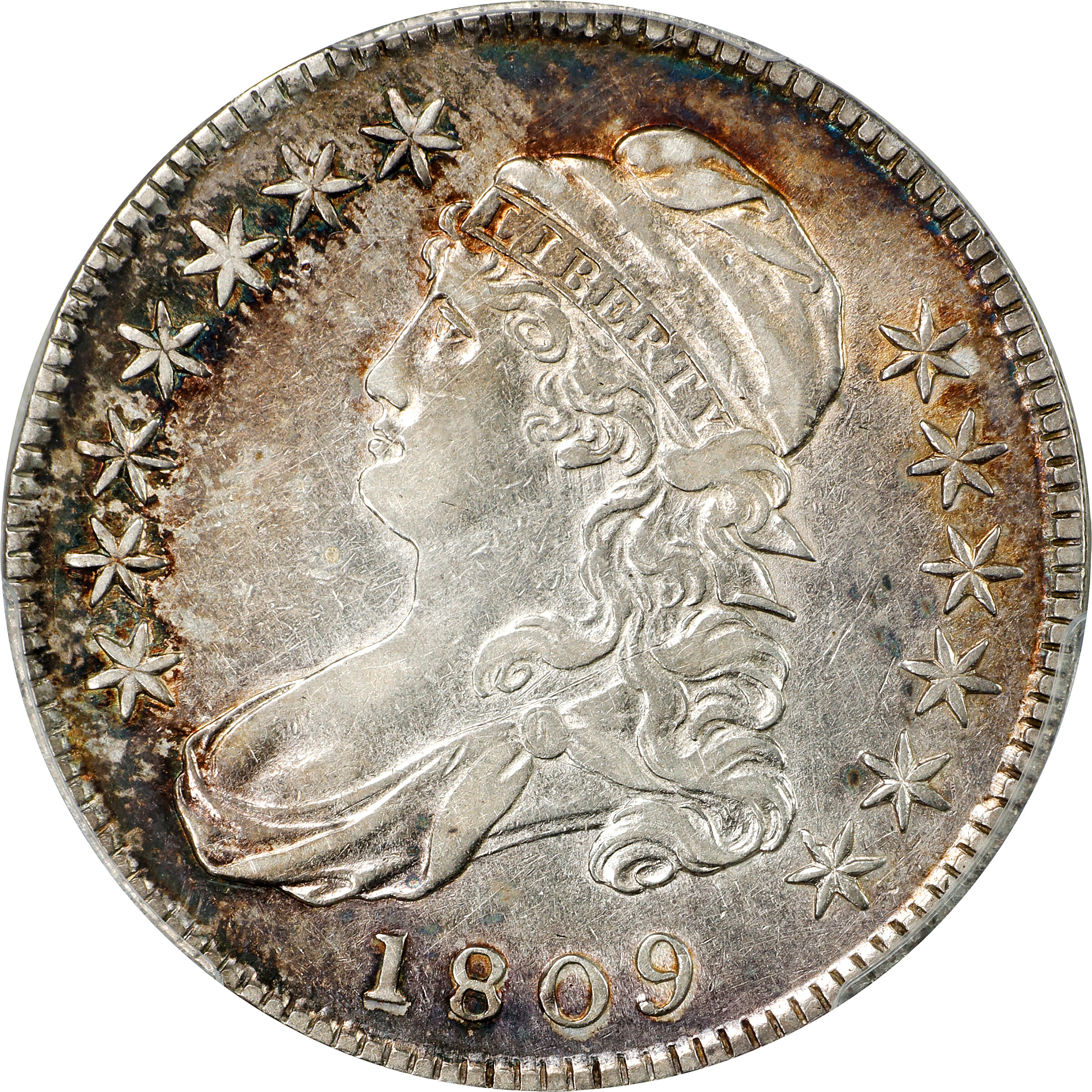 1809 Capped Bust Half Dollar. O-102. Rarity-1. XXXX Edge. EF-45 (PCGS).