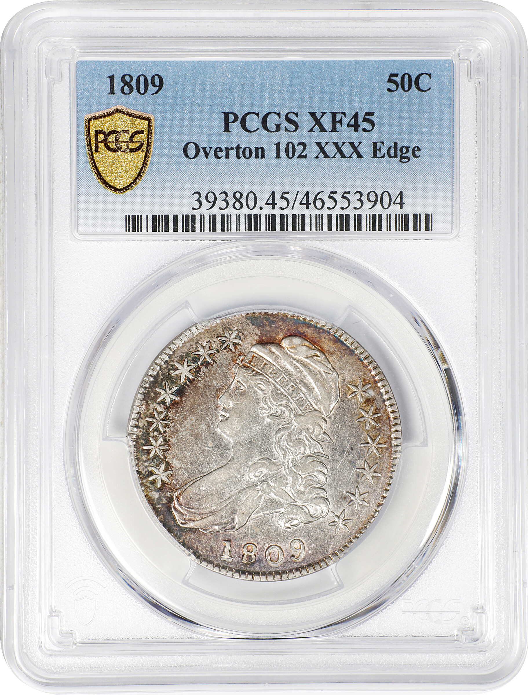 1809 50c XXX Edge, O-102 EDS VF20 thumbnail 26