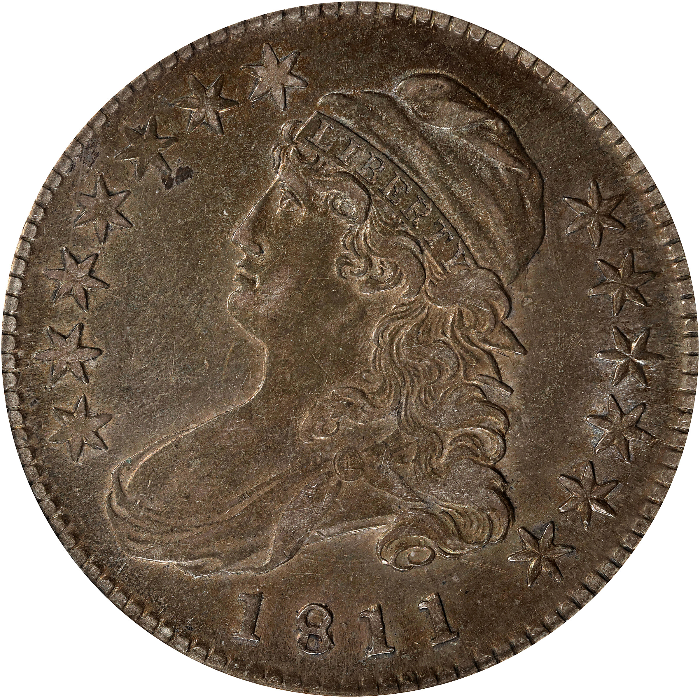 1811 Capped Bust Half Dollar. O-111. Rarity-2. Small 8. EF-45 (ANACS).