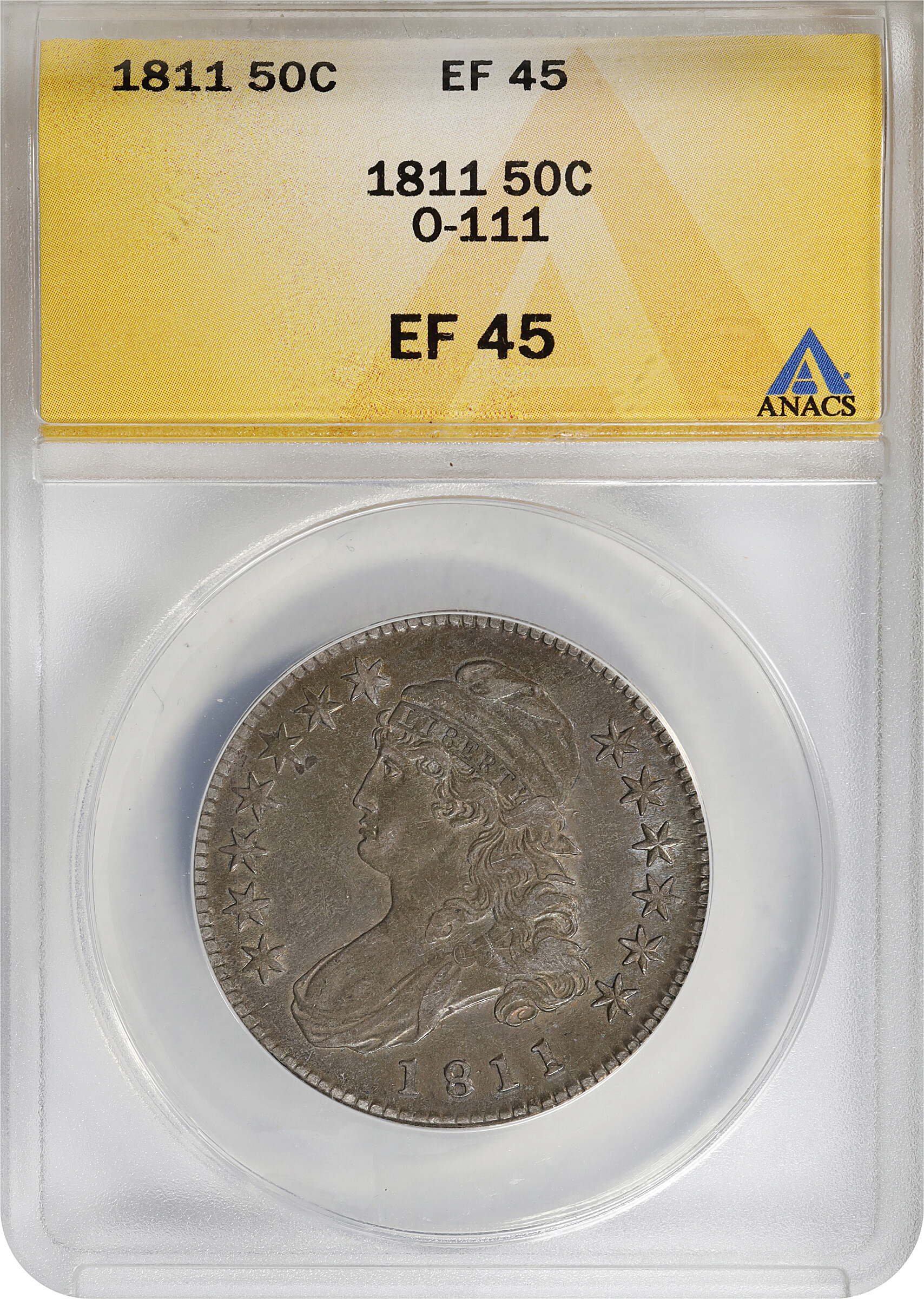 1811 50c Small 8, O-111 XF45 thumbnail 7
