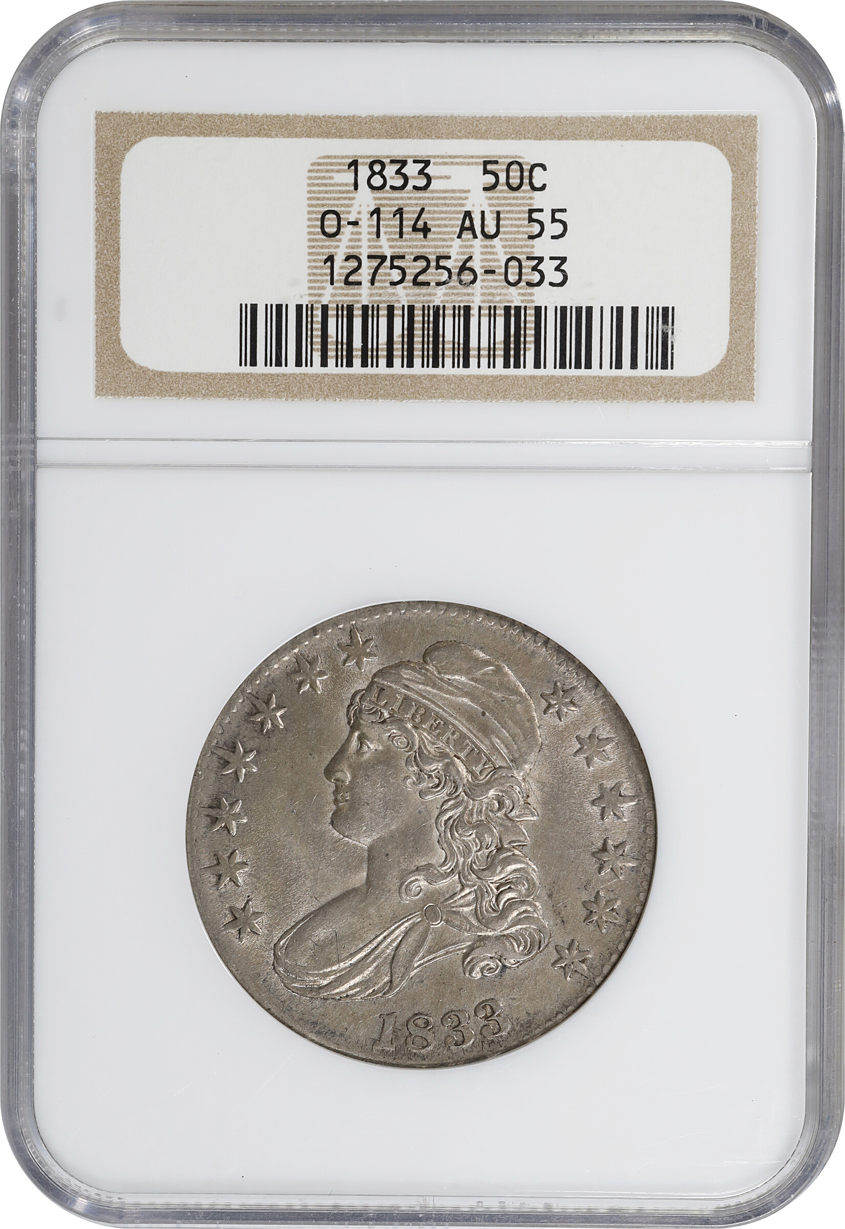 1833 50c O-114 AU53 thumbnail 5